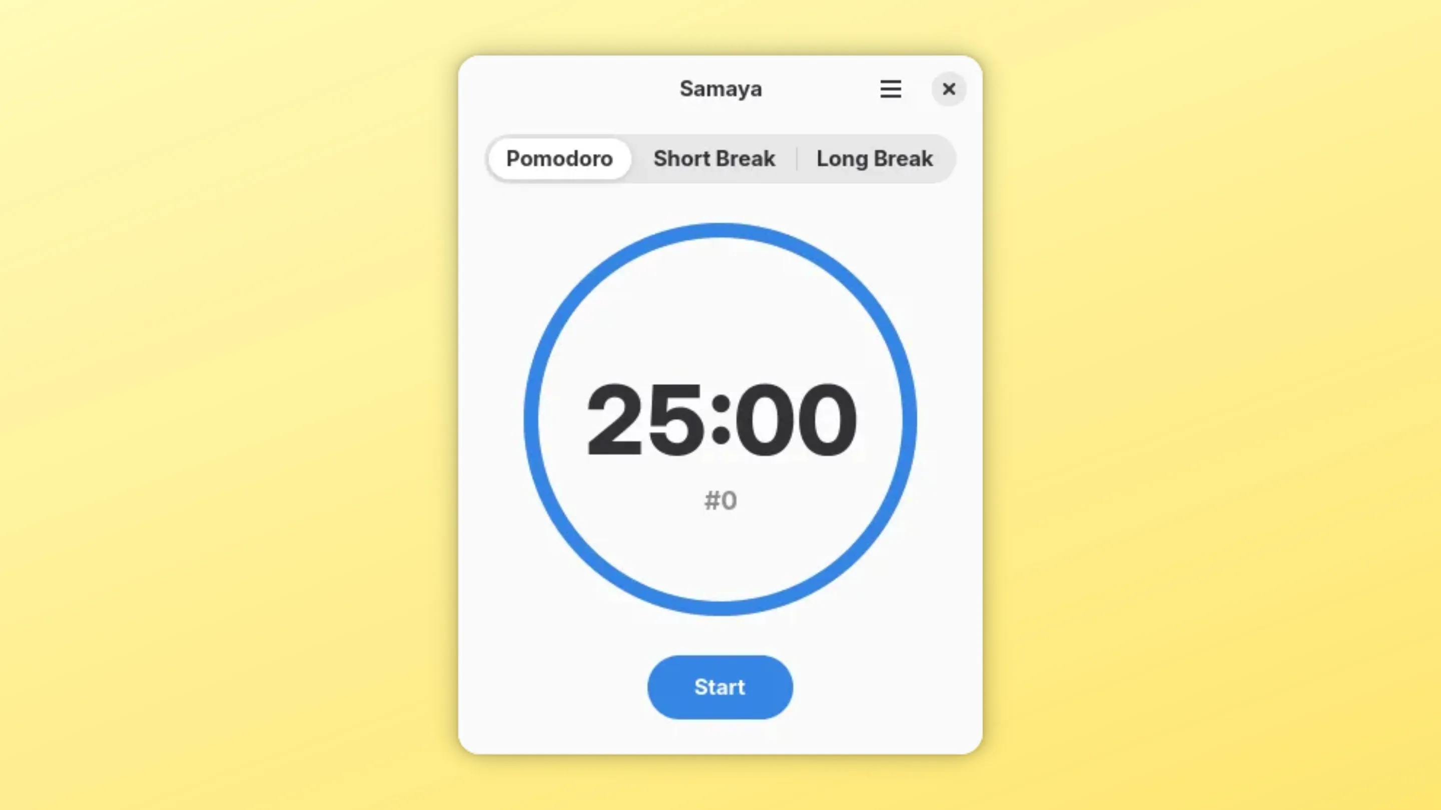 Imagem com a interface do Samaya