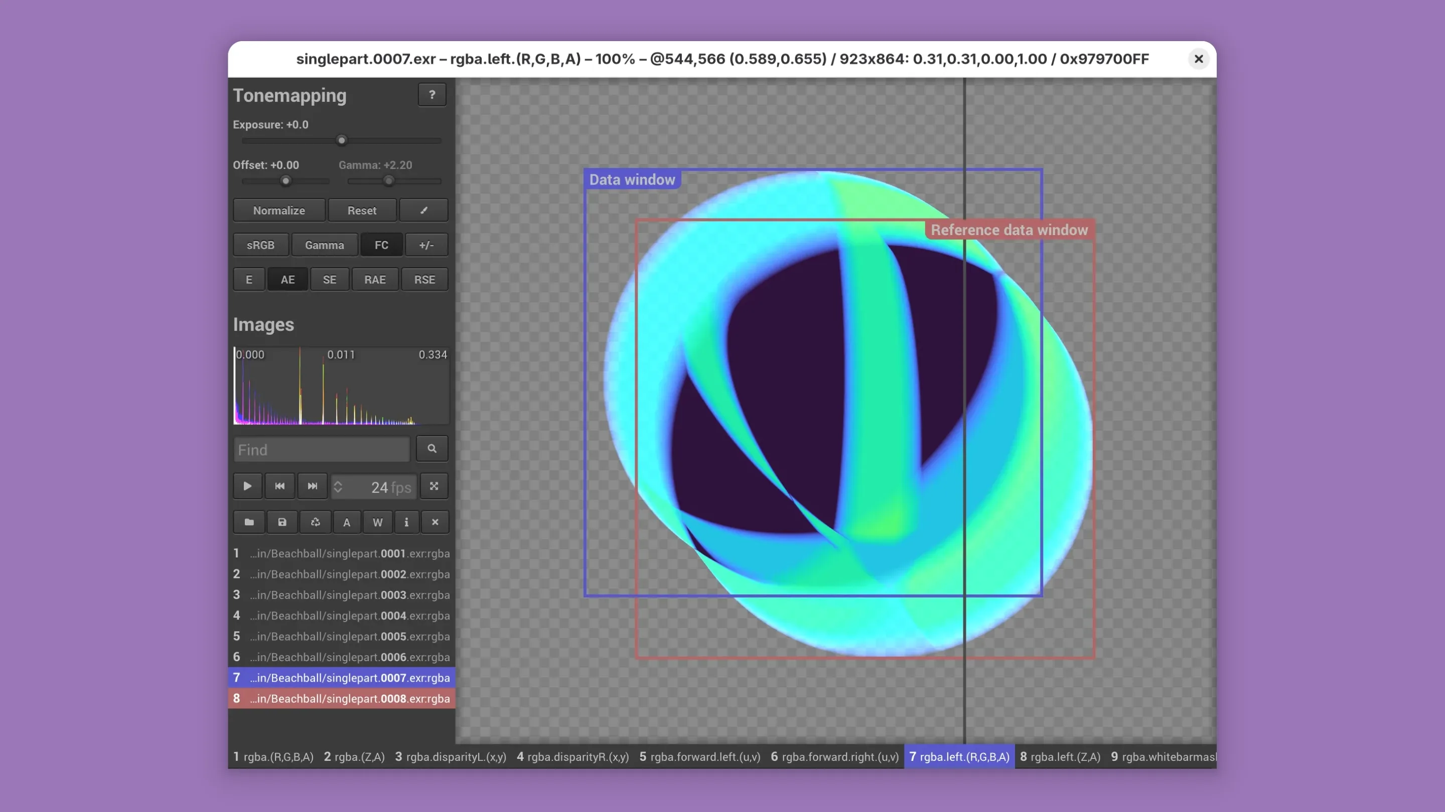 Imagem com a interface do tev