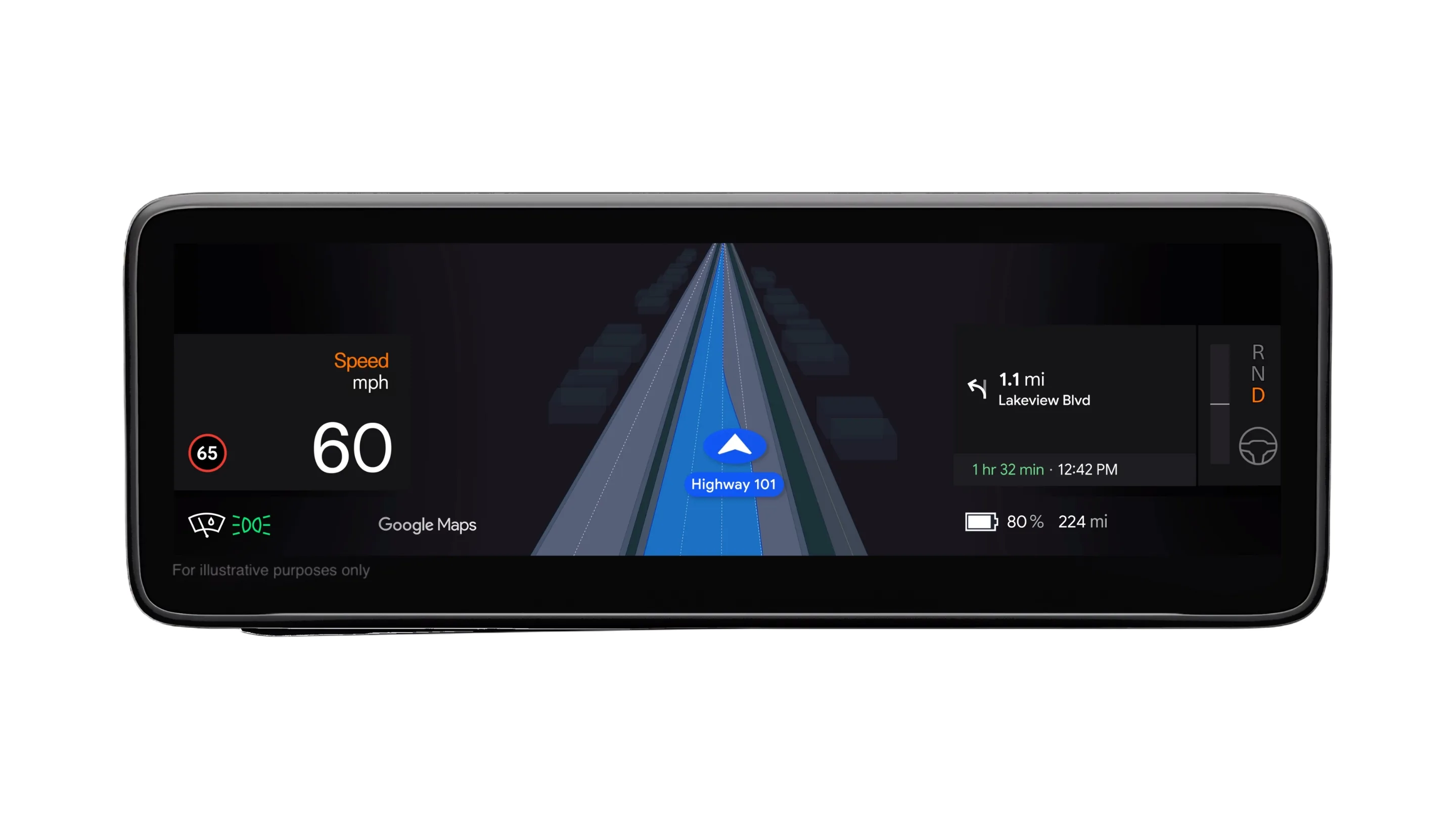 Google Maps orientação de faixa: IA guia você no carro 2 Android Auto