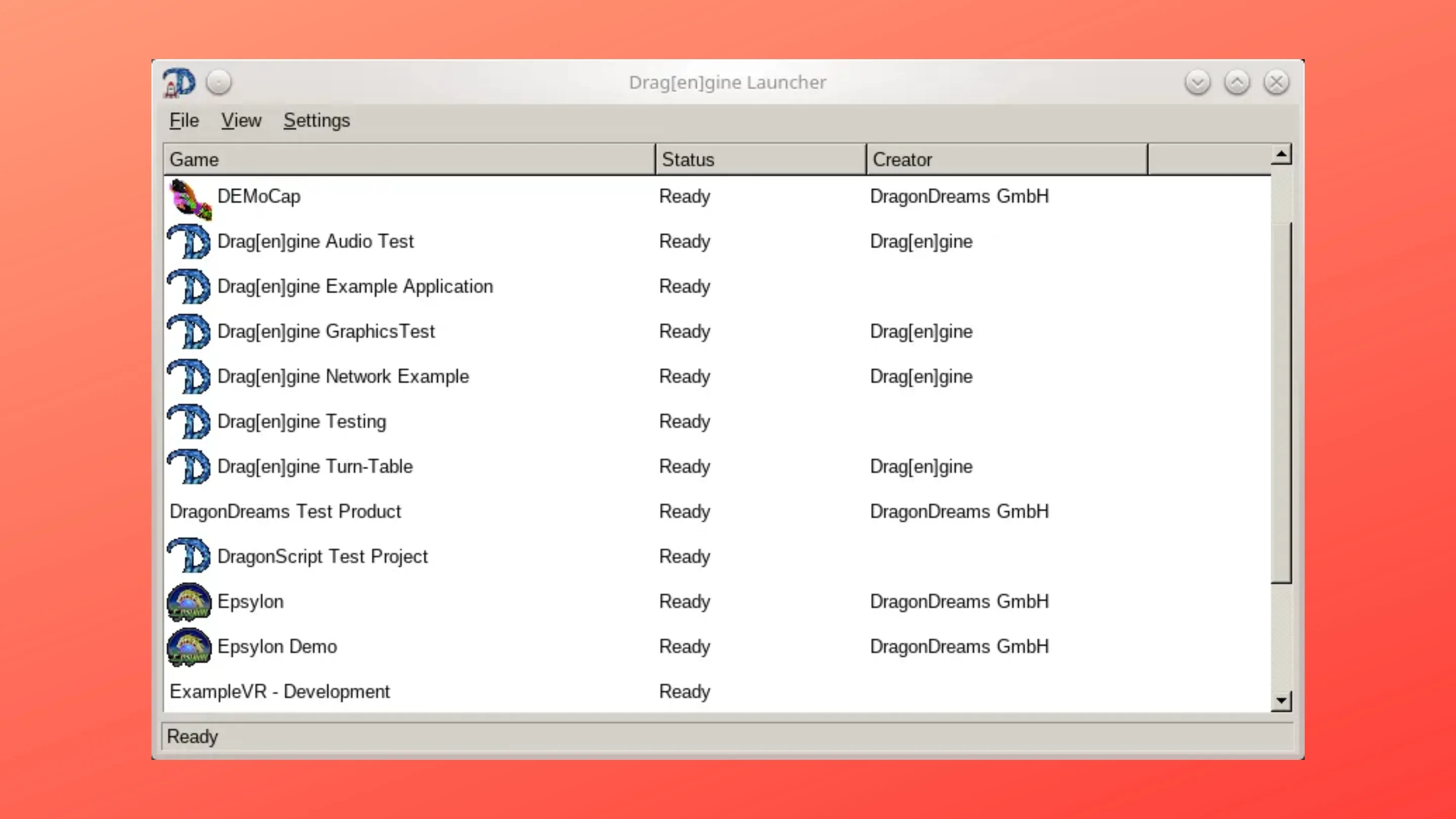 Imagem com a interface do Dragengine IGDE
