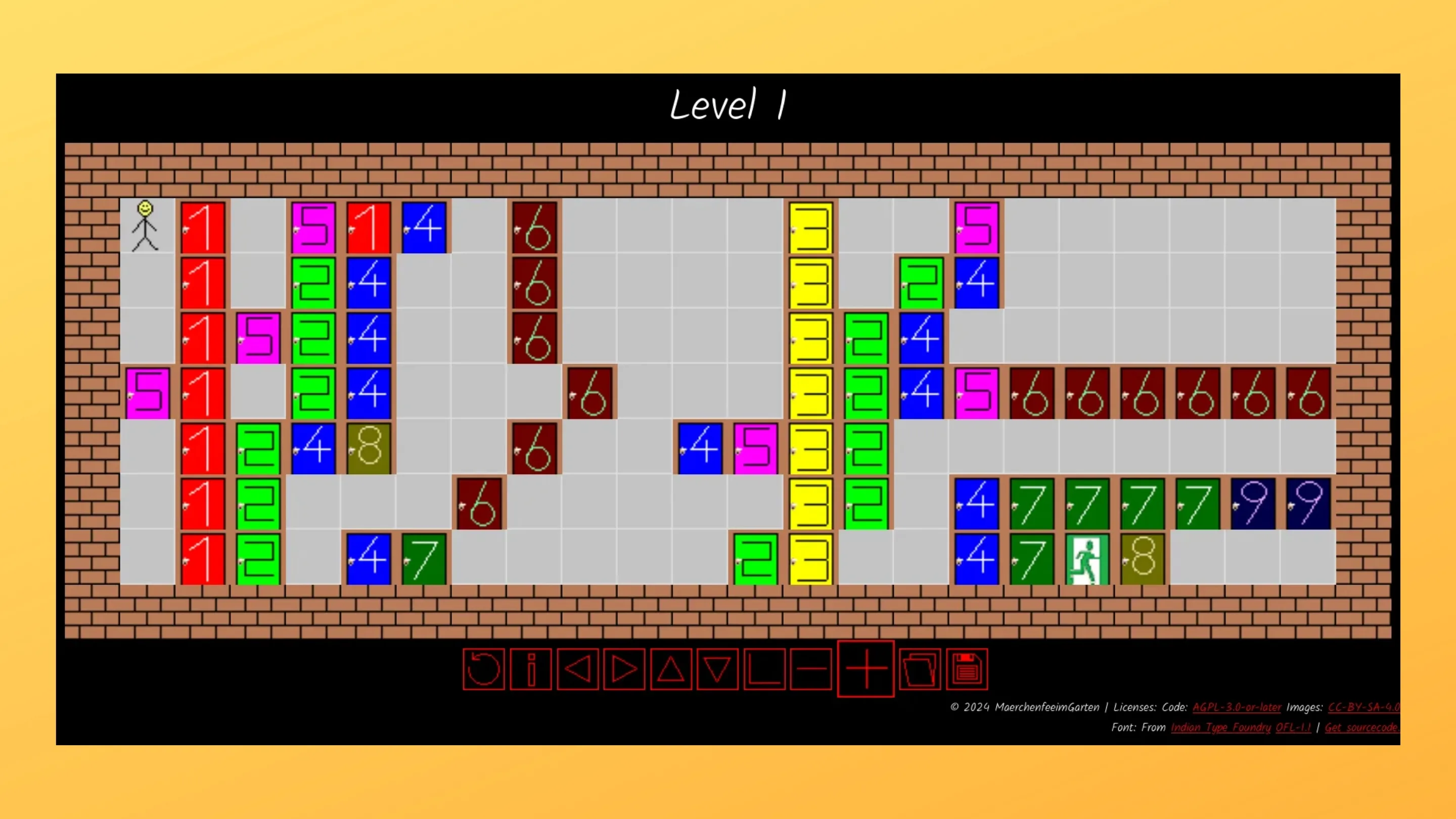Instale o DOORS app, um jogo de quebra-cabeça, no Ubuntu, Fedora, Debian e outras distribuições Linux com Flatpak 2 Imagem com a interface do DOOR app