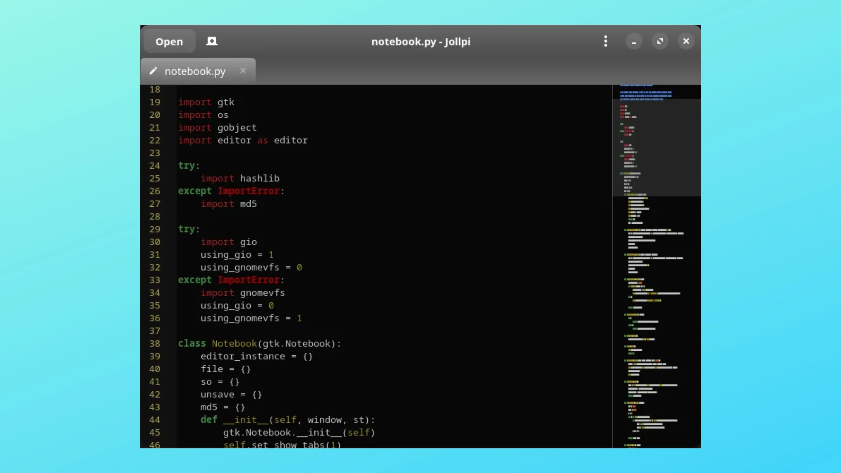 Imagem com a interface do Jollpi