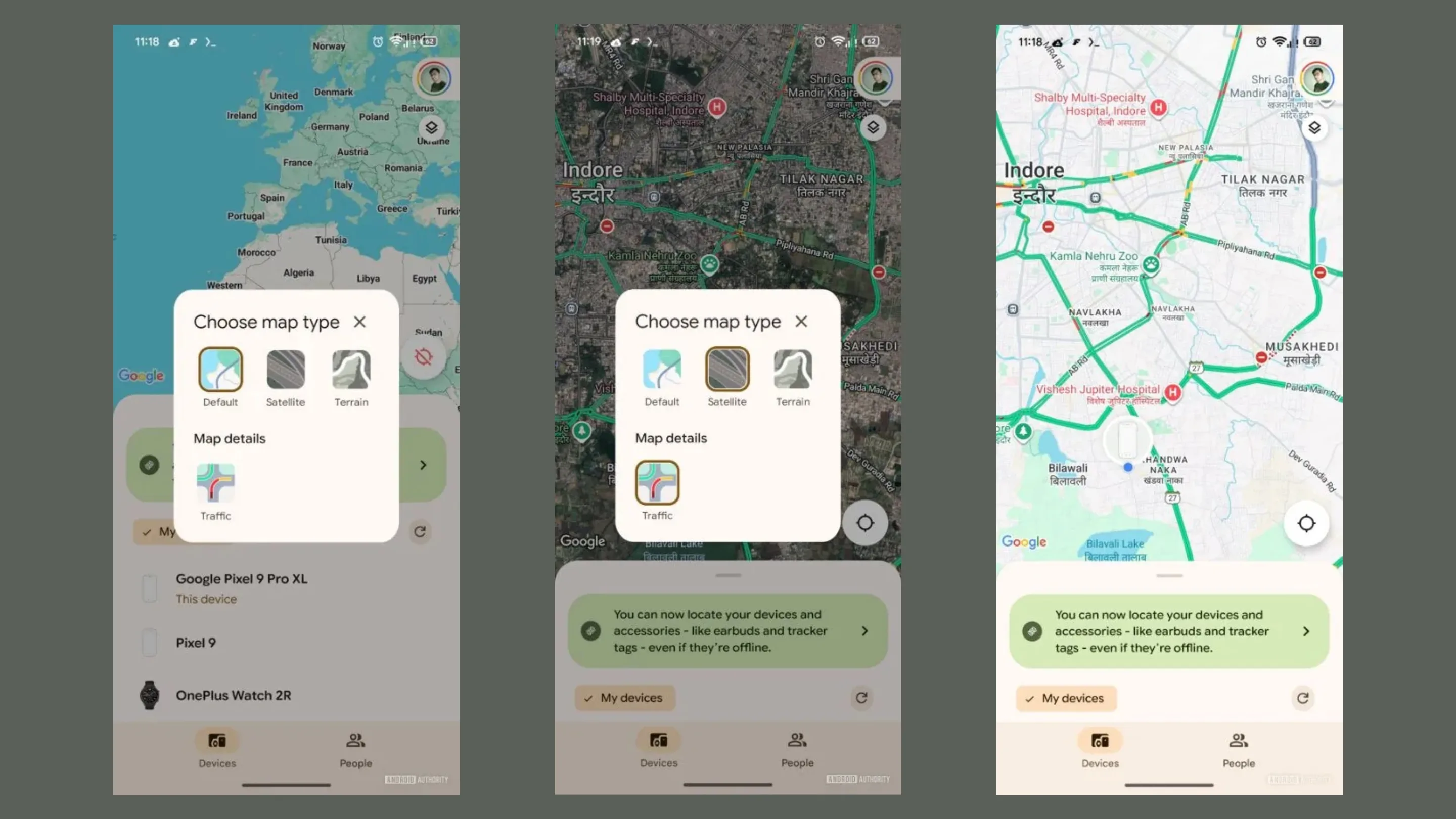 Google Find Hub ganha camadas de satélite, terreno e tráfego no Google Maps 2 Google Find Hub