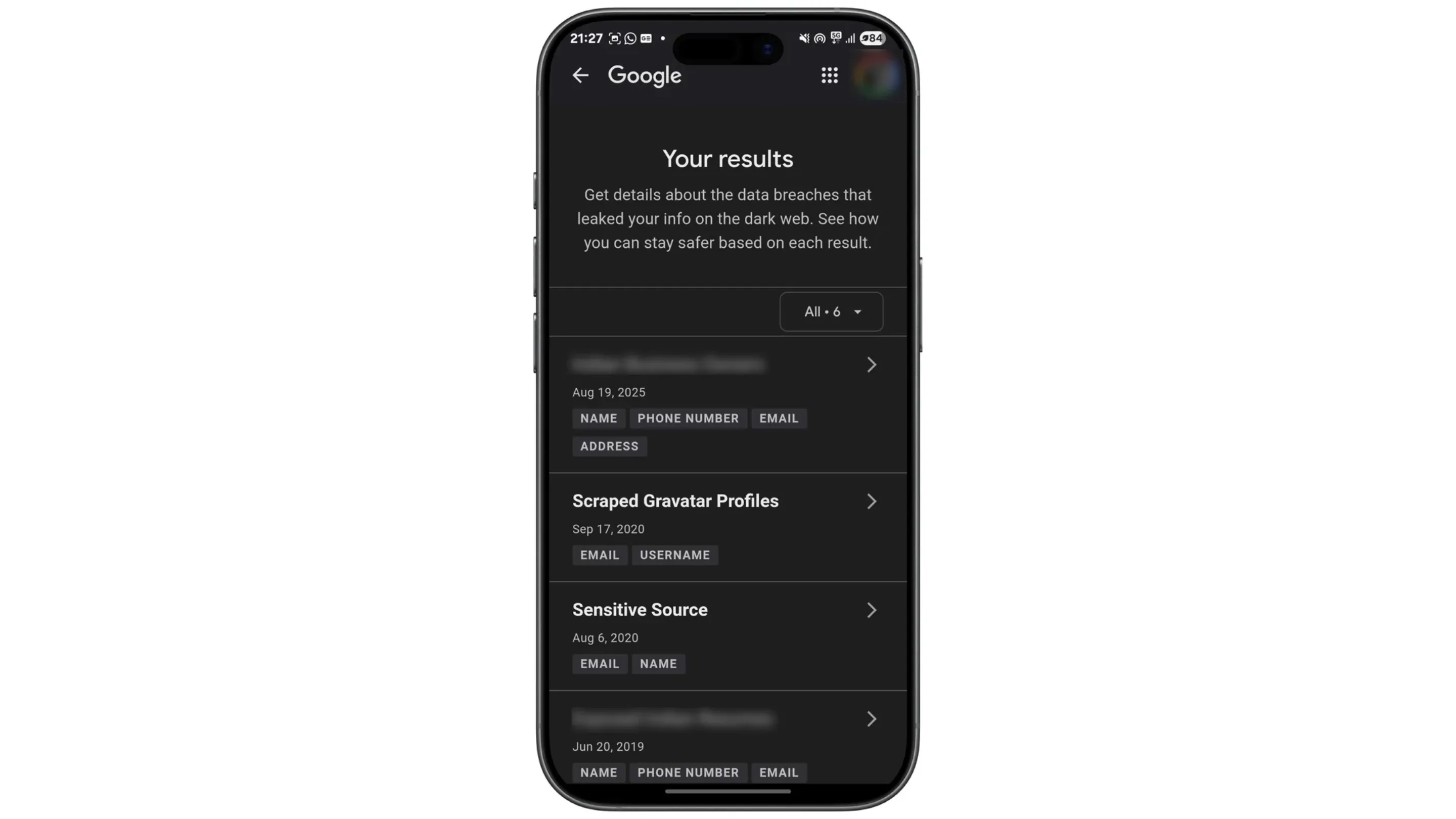 Relatório Google Dark Web