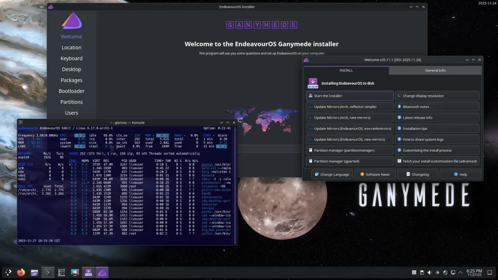 frCnKXY9 endeavouros ganymede release nvidia broadcom