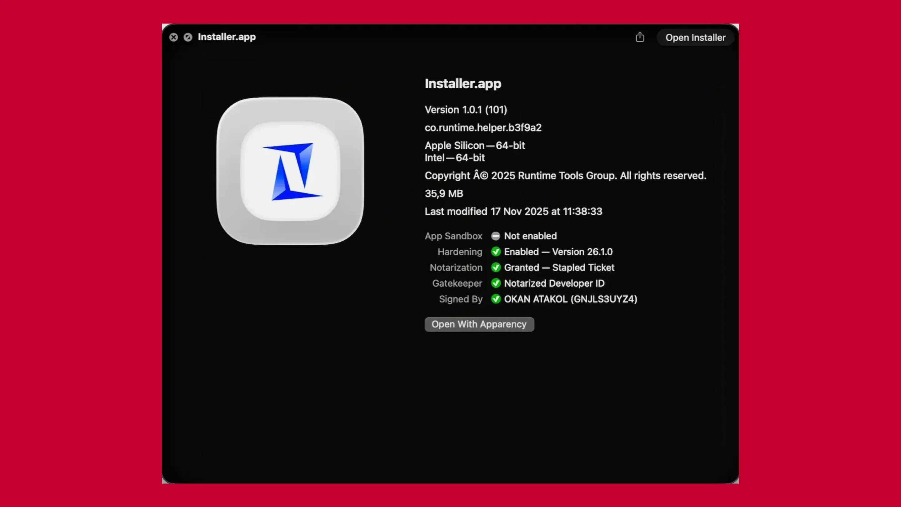 MacSync no macOS explora falha no Gatekeeper e rouba dados 2 Assinatura digital válida e autenticação notarial.