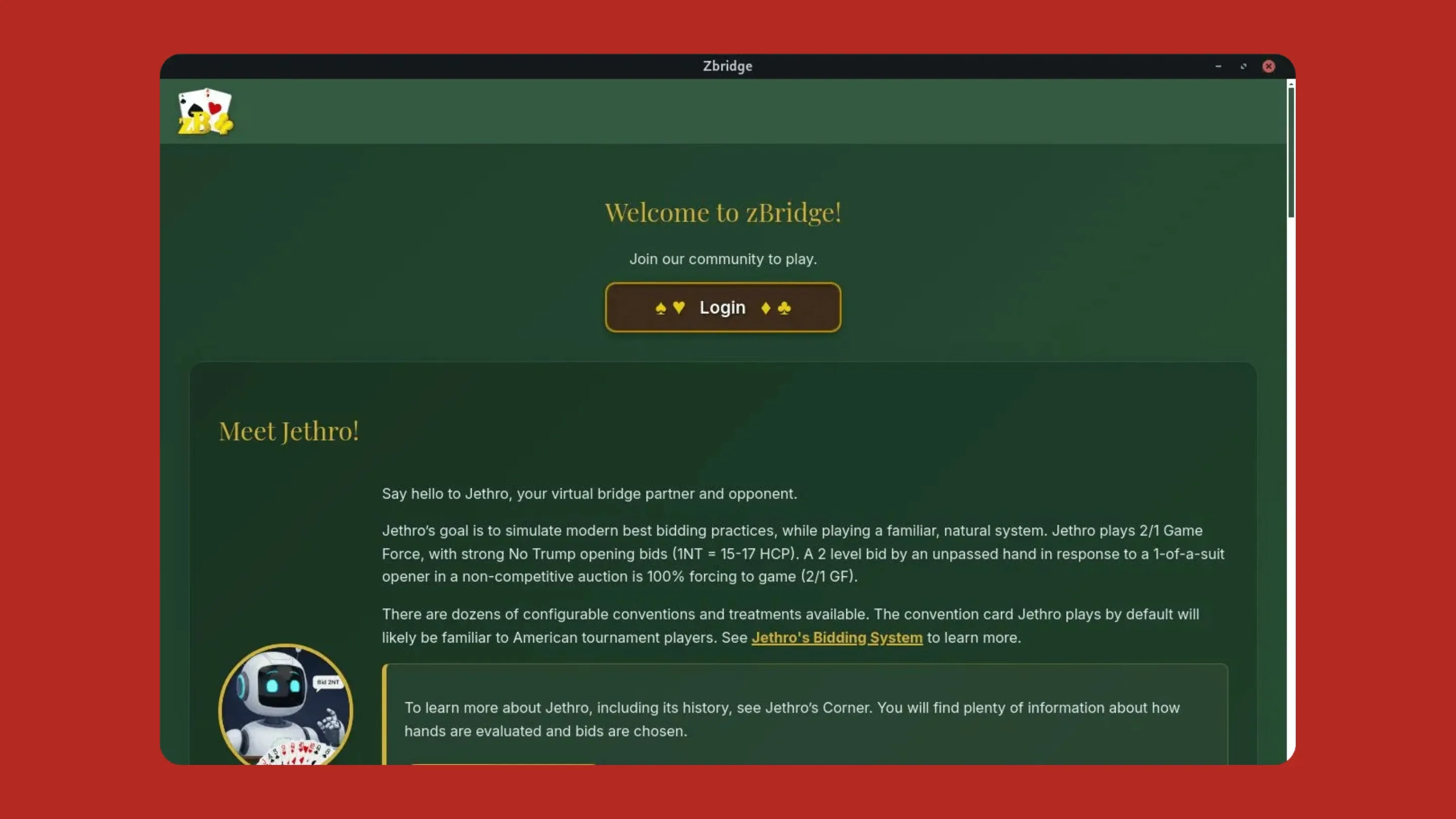 Imagem com a interface do Zbridge