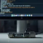 Raspberry Pi 5 rodando Devuan 6 Excalibur em modo terminal com configuração inicial