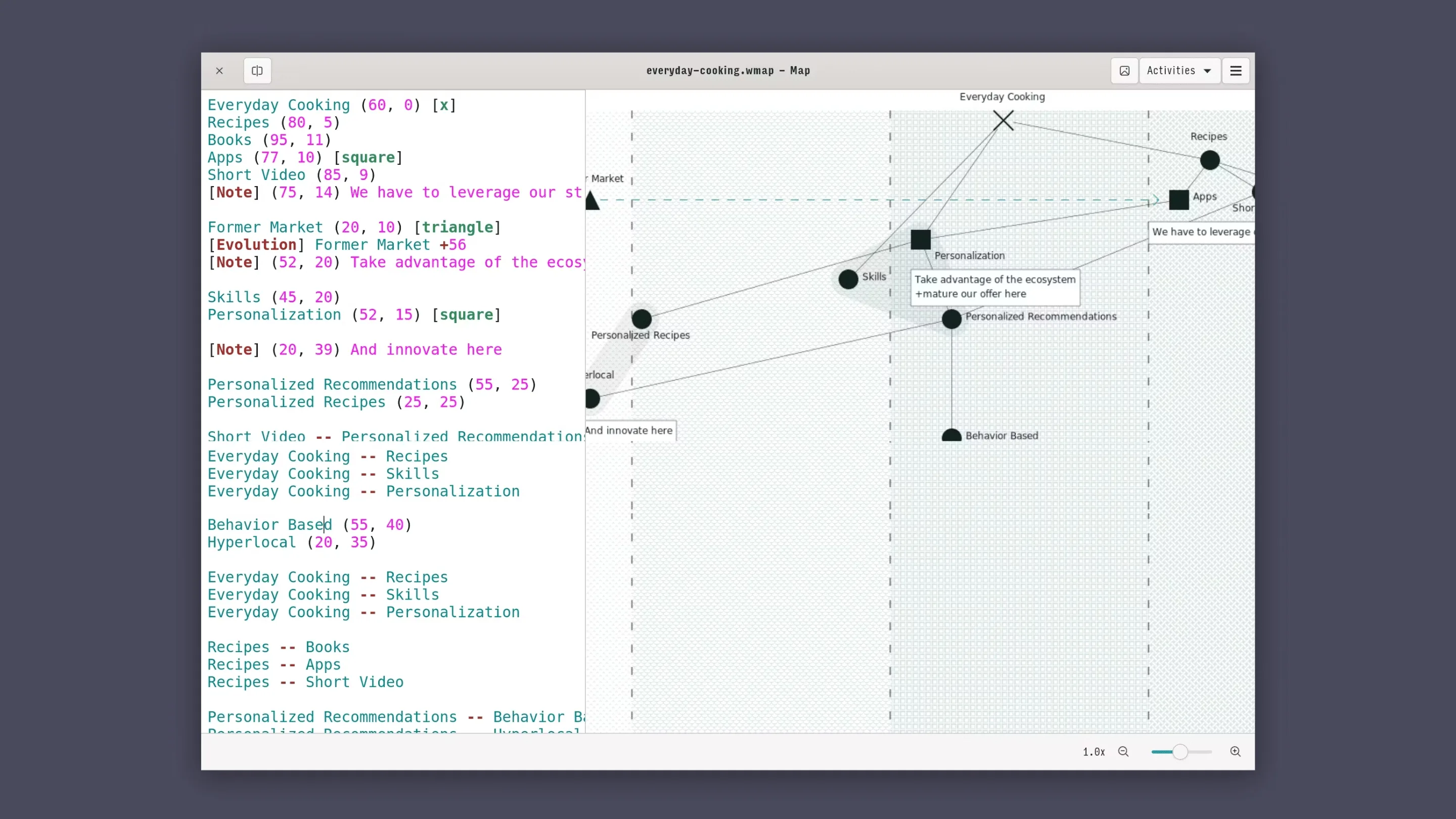 Imagem com a interface do Map