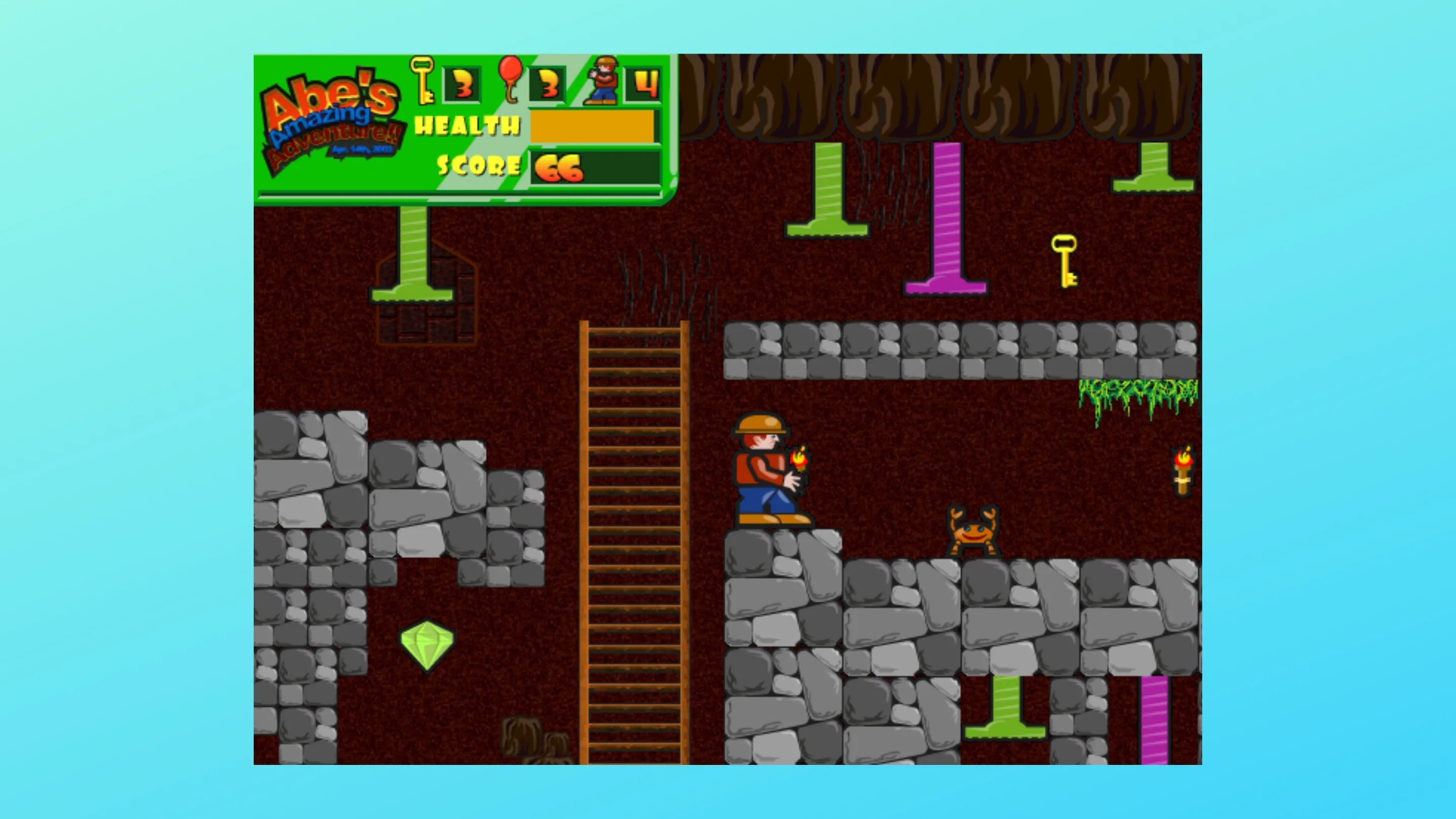 Instale o Abe RE, um jogo de plataforma, no Ubuntu, Fedora, Debian e outras distribuições Linux com Flatpak 2 Imagem com a interface do Abe RE