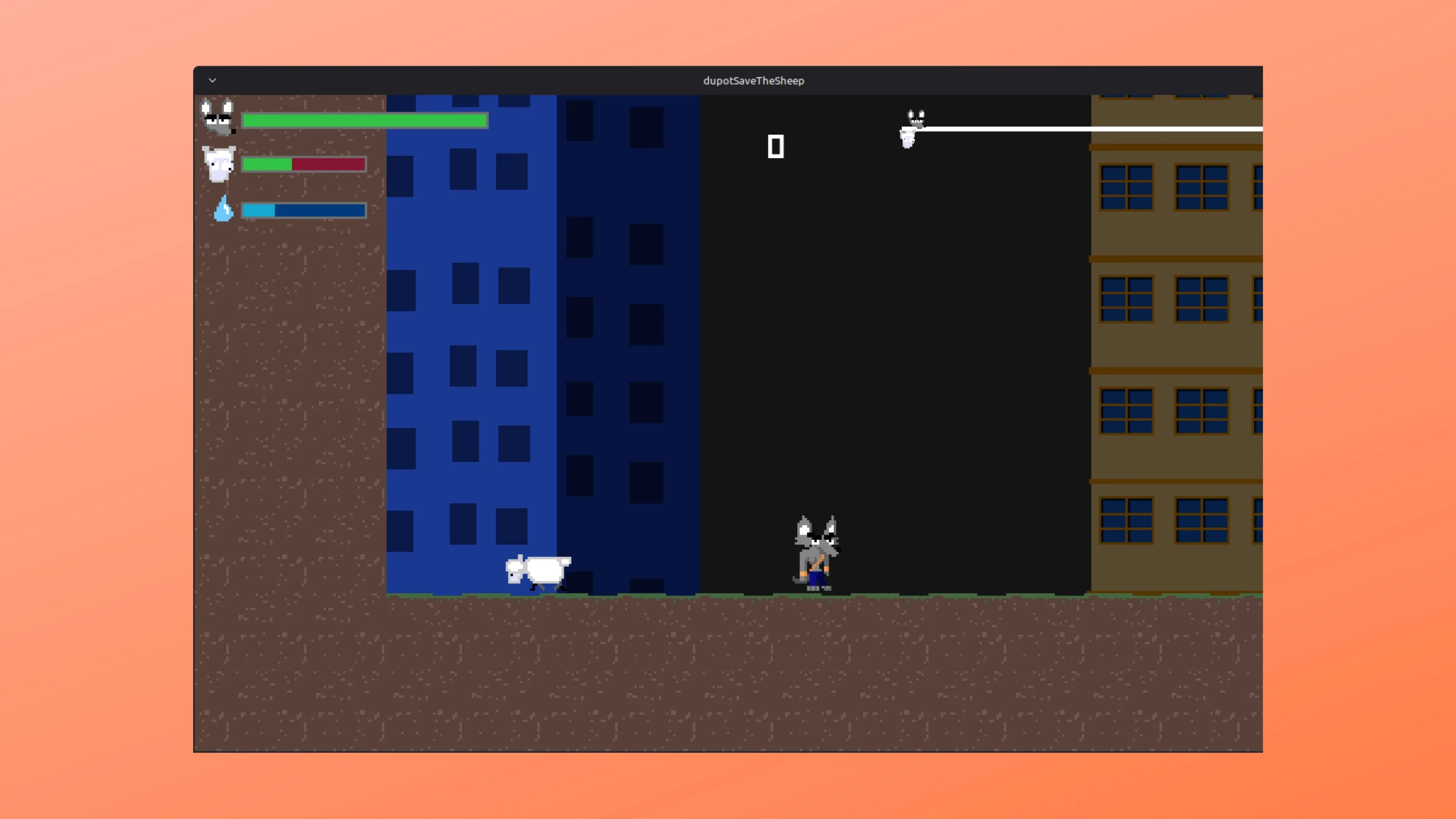 Imagem com a interface do Save The Sheep