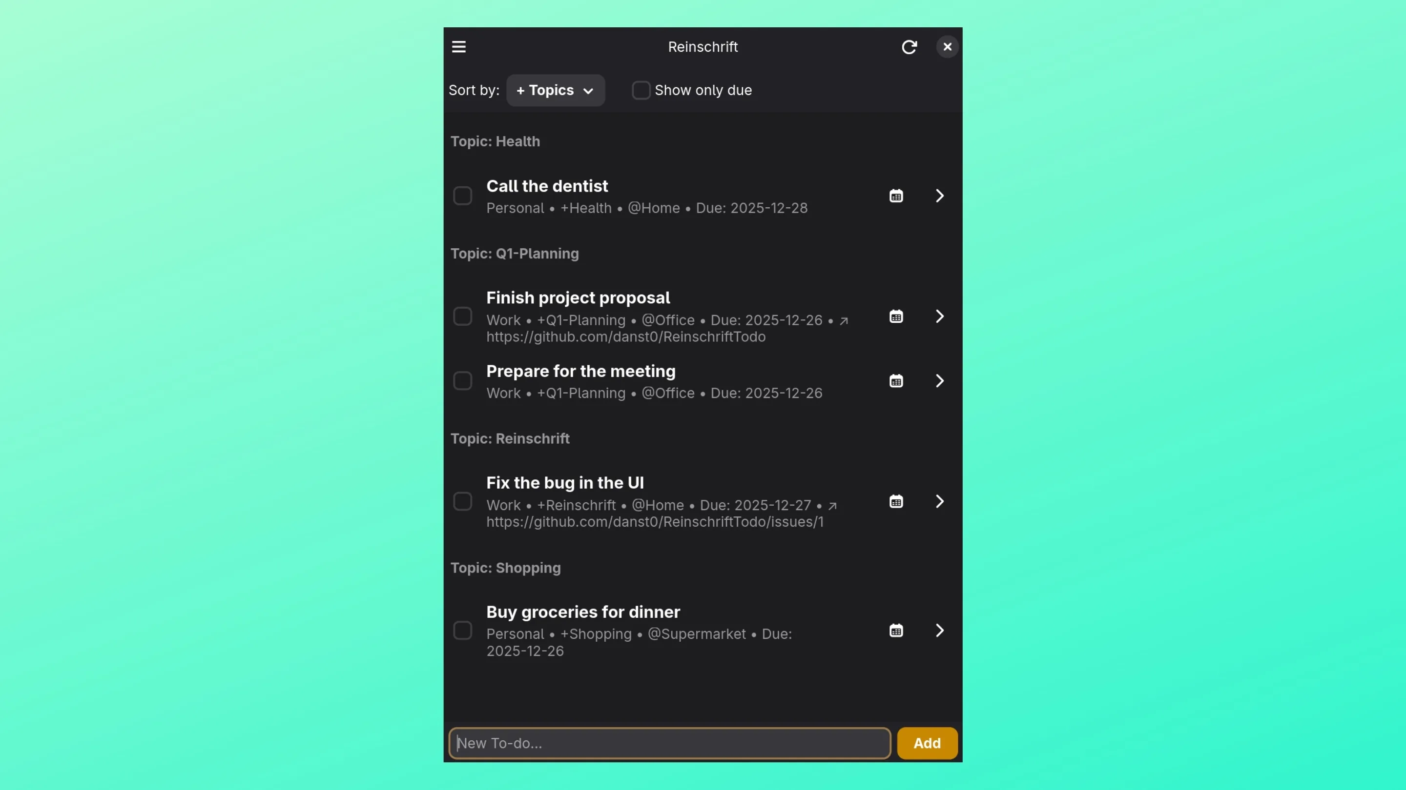 Imagem com a interface do Reinscrift