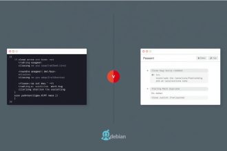 Comparação entre o Debian bug tracker operado por comandos via e-mail e uma proposta de interface web moderna para gerenciar bugs.