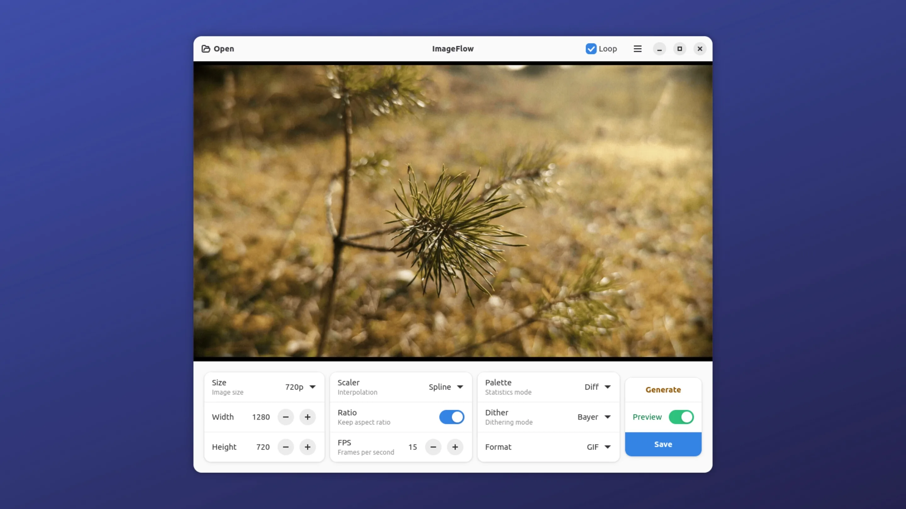 Instale o ImageFlow, um conversor de vídeos, no Ubuntu, Fedora, Debian e outras distribuições Linux com Flatpak 2 Imagem com a interface do ImageFlow
