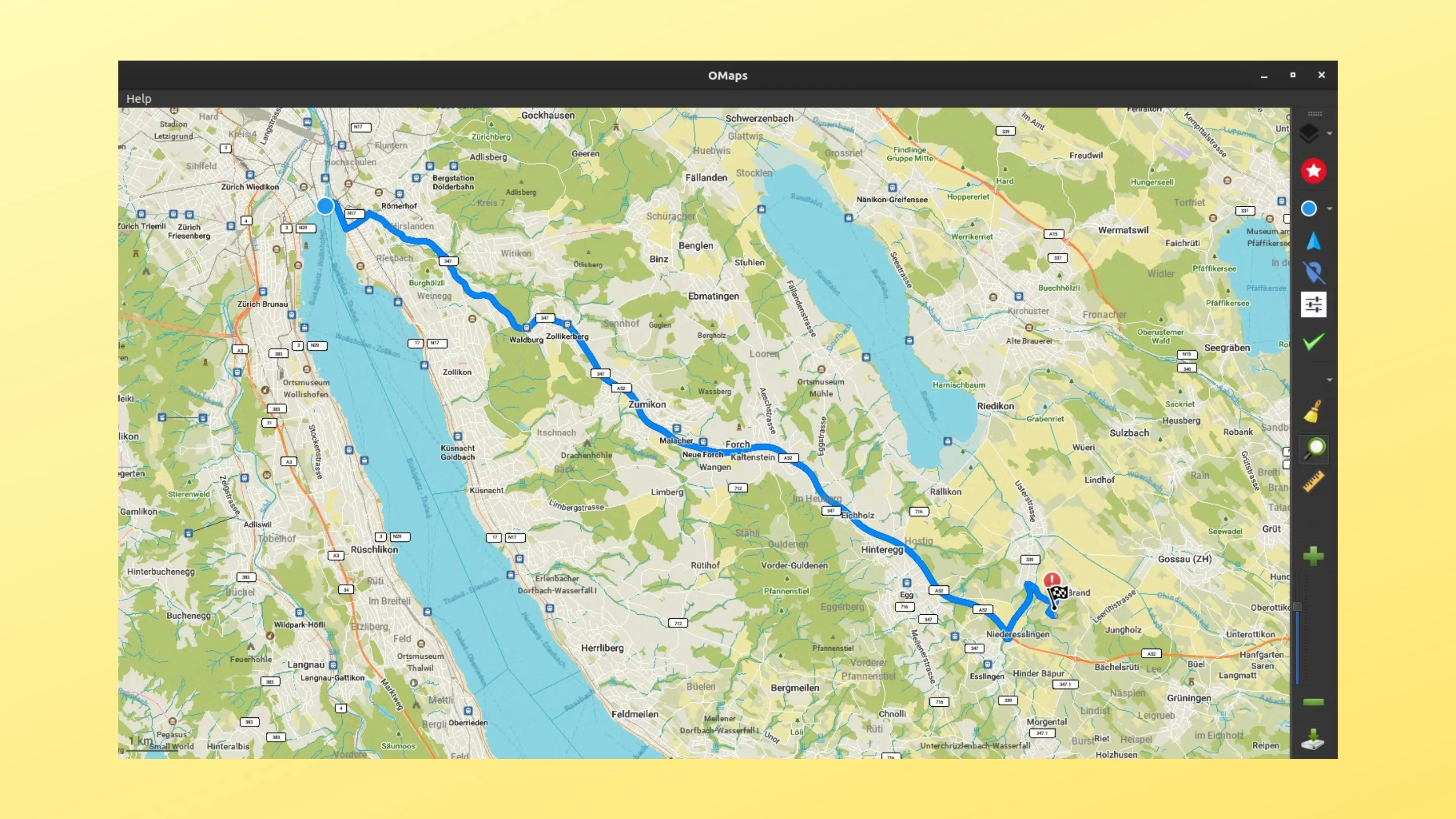 Instale o CoMaps, um app de mapas, no Ubuntu, Fedora, Debian e outras distribuições Linux com Flatpak 2 Imagem com a interface do CoMaps