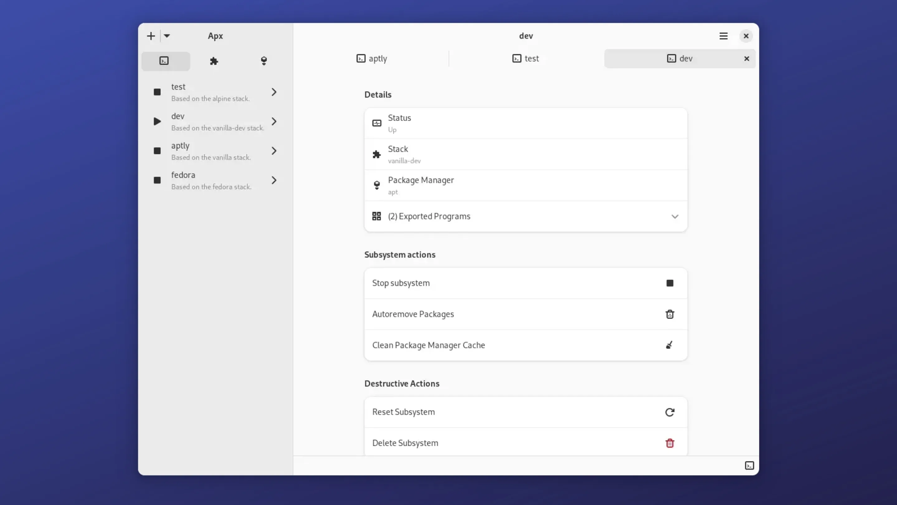 Imagem com a interface do Apx GUI