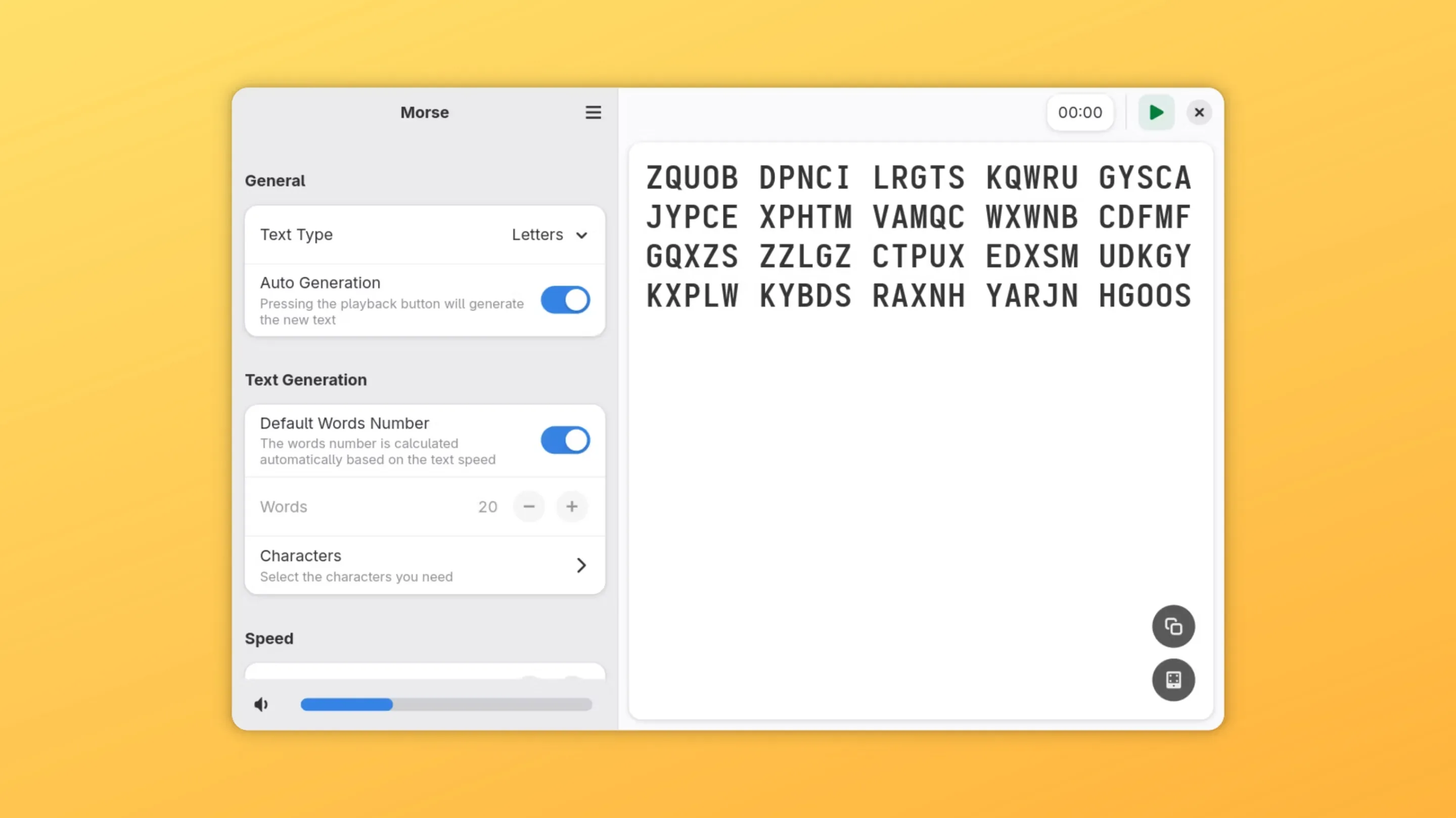 Imagem com a interface do Morse