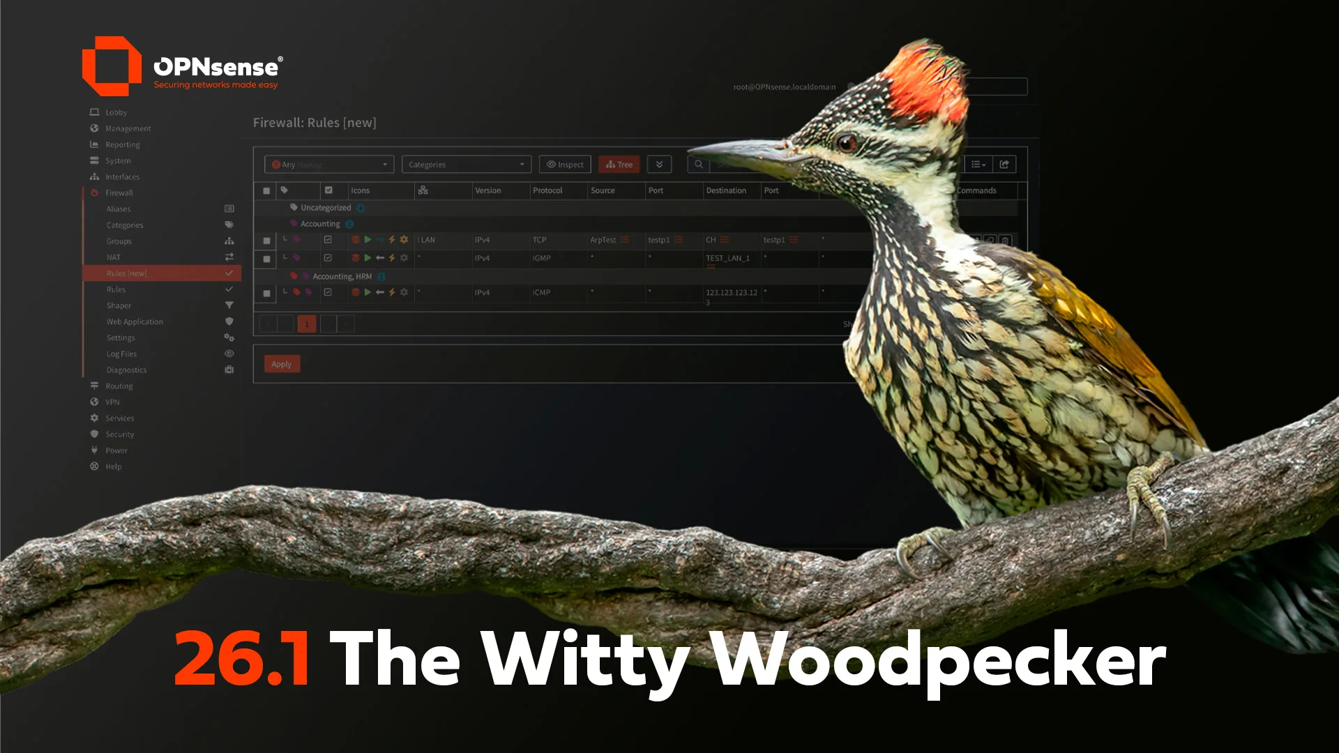 OPNsense 26.1 “Witty Woodpecker” lançado: Veja as novidades e correções