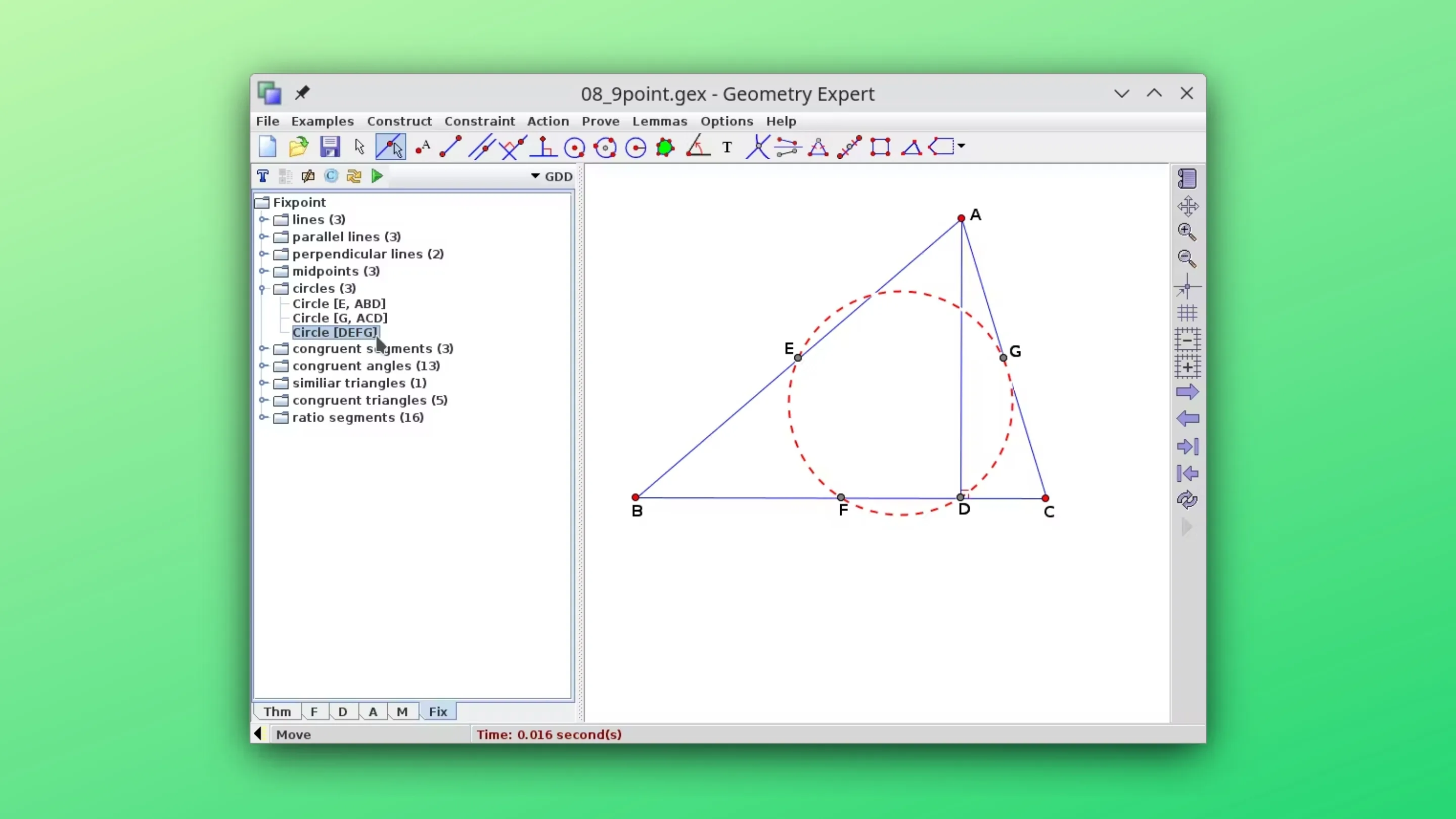 Imagem com a interface do Java Geometry Expert