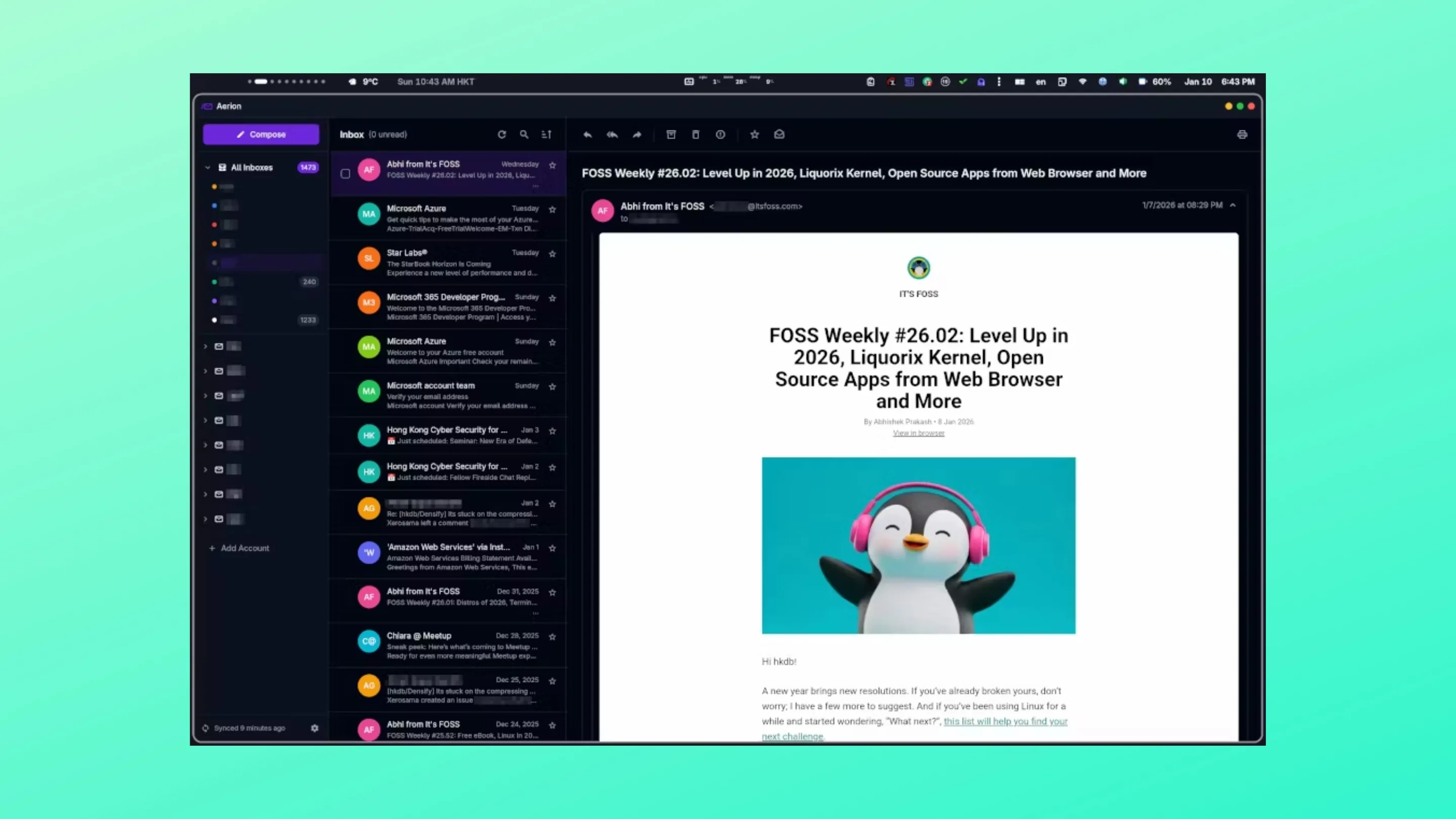Imagem com a interface do Aerion
