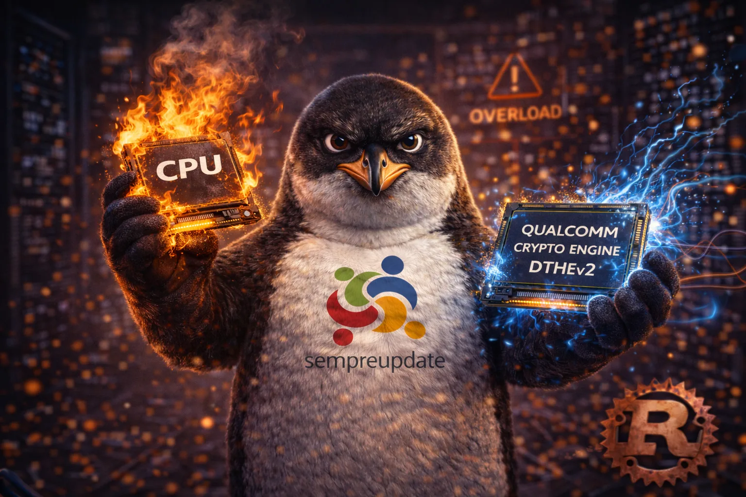 Fim da sobrecarga na CPU: patch v10 no Kernel Linux 7.0-rc1 ativa motor criptográfico DTHEv2 na prática.