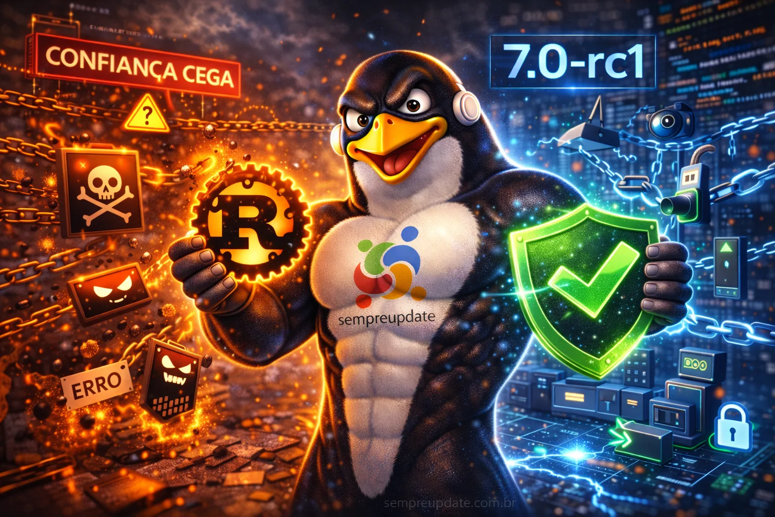 Fim da Confiança Cega: Linux 7.0-rc1 adota Rust para autenticar cada dispositivo conectado ao seu PC