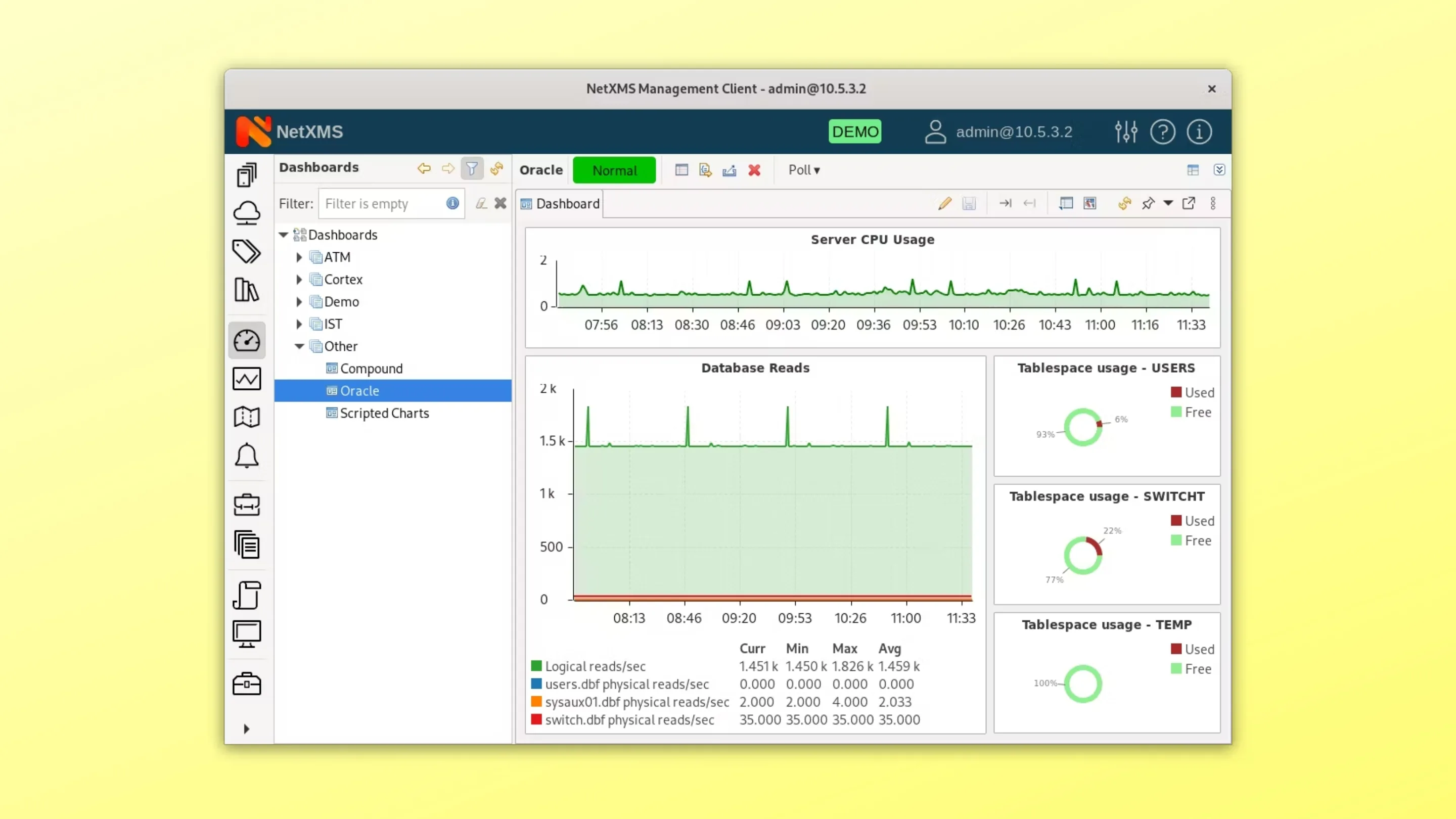 Imagem com a interface do NetXMS 6.0