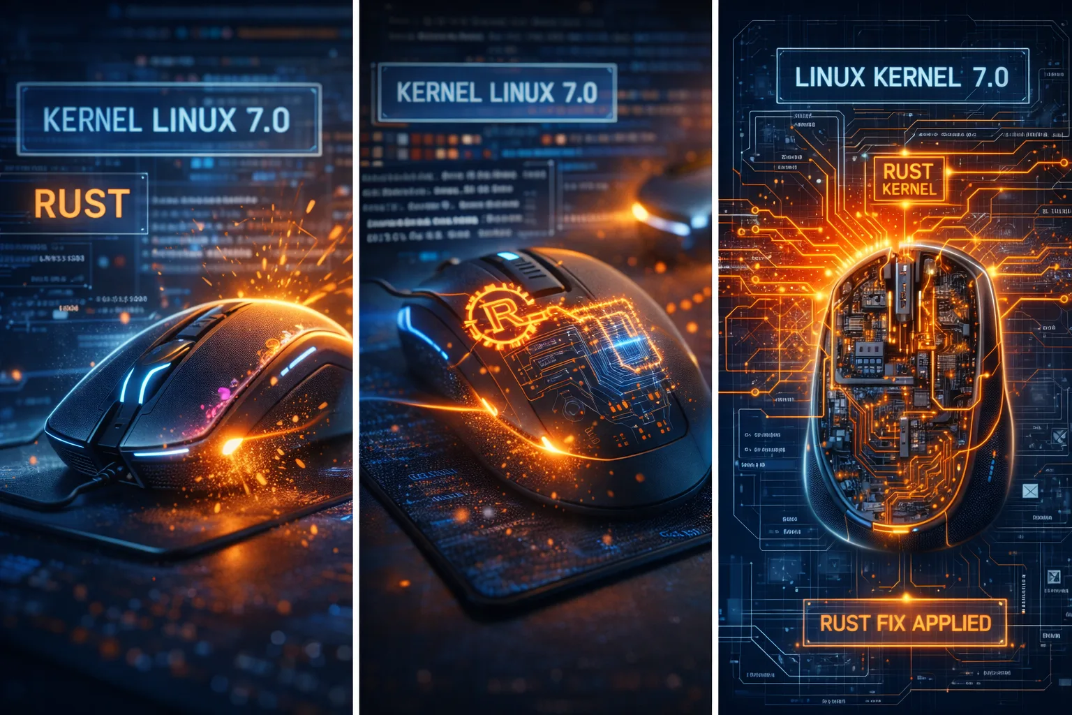 Mouses gamer ganham ‘blindagem’ de memória com a chegada do Rust ao Kernel Linux 7.0