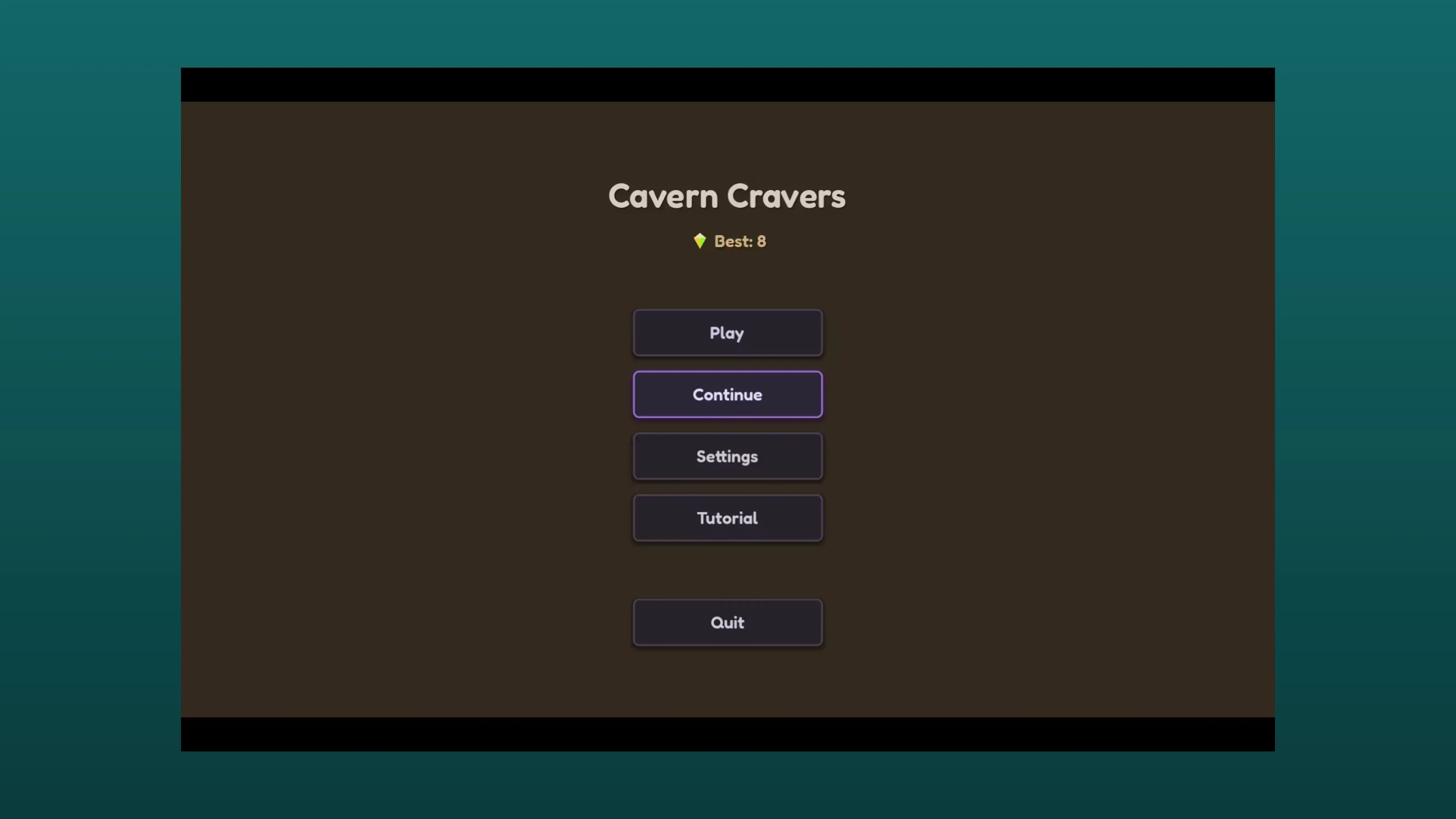 Imagem com a interface do Cavern Cravers