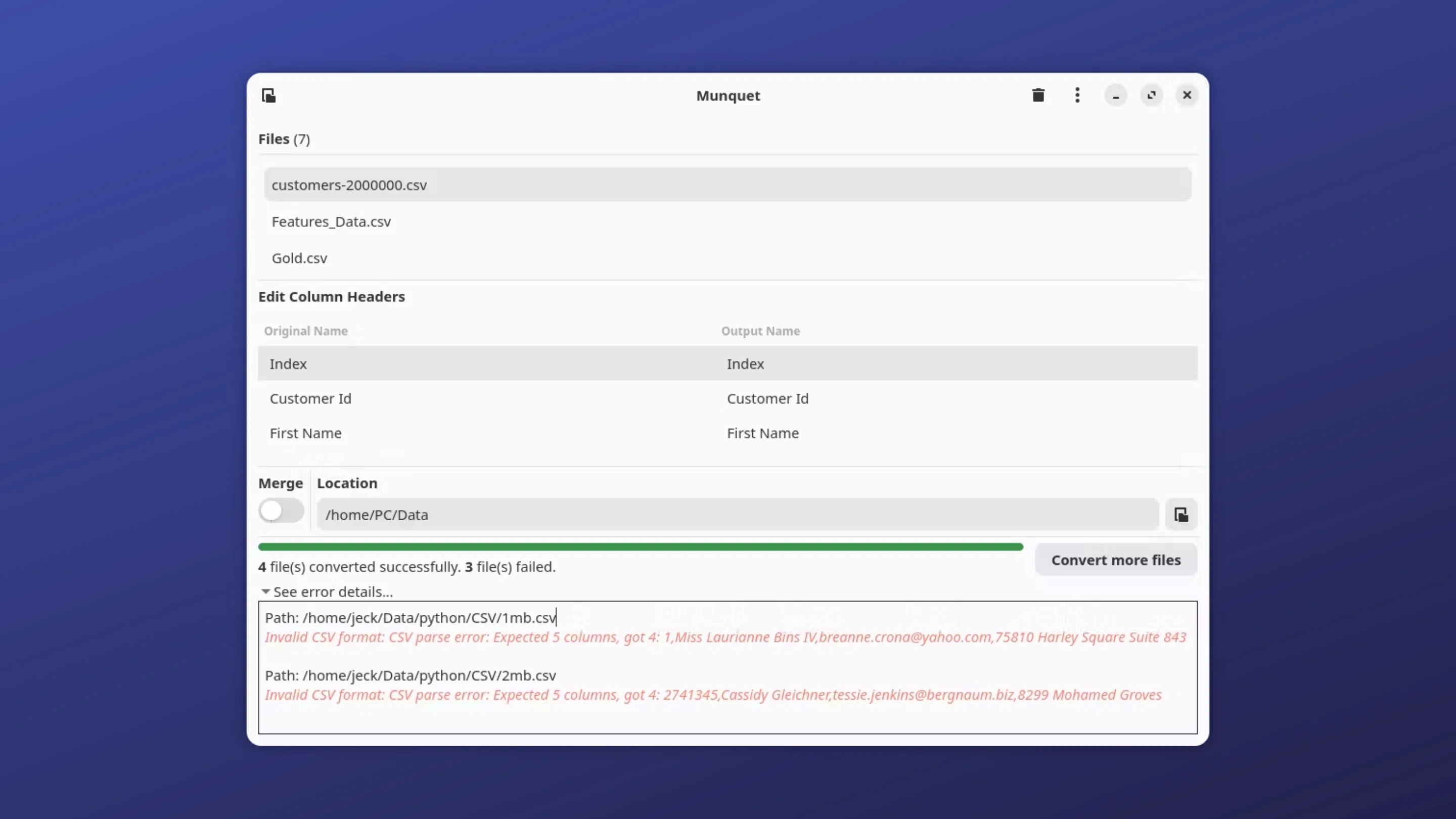 Imagem com a interface do Munquet