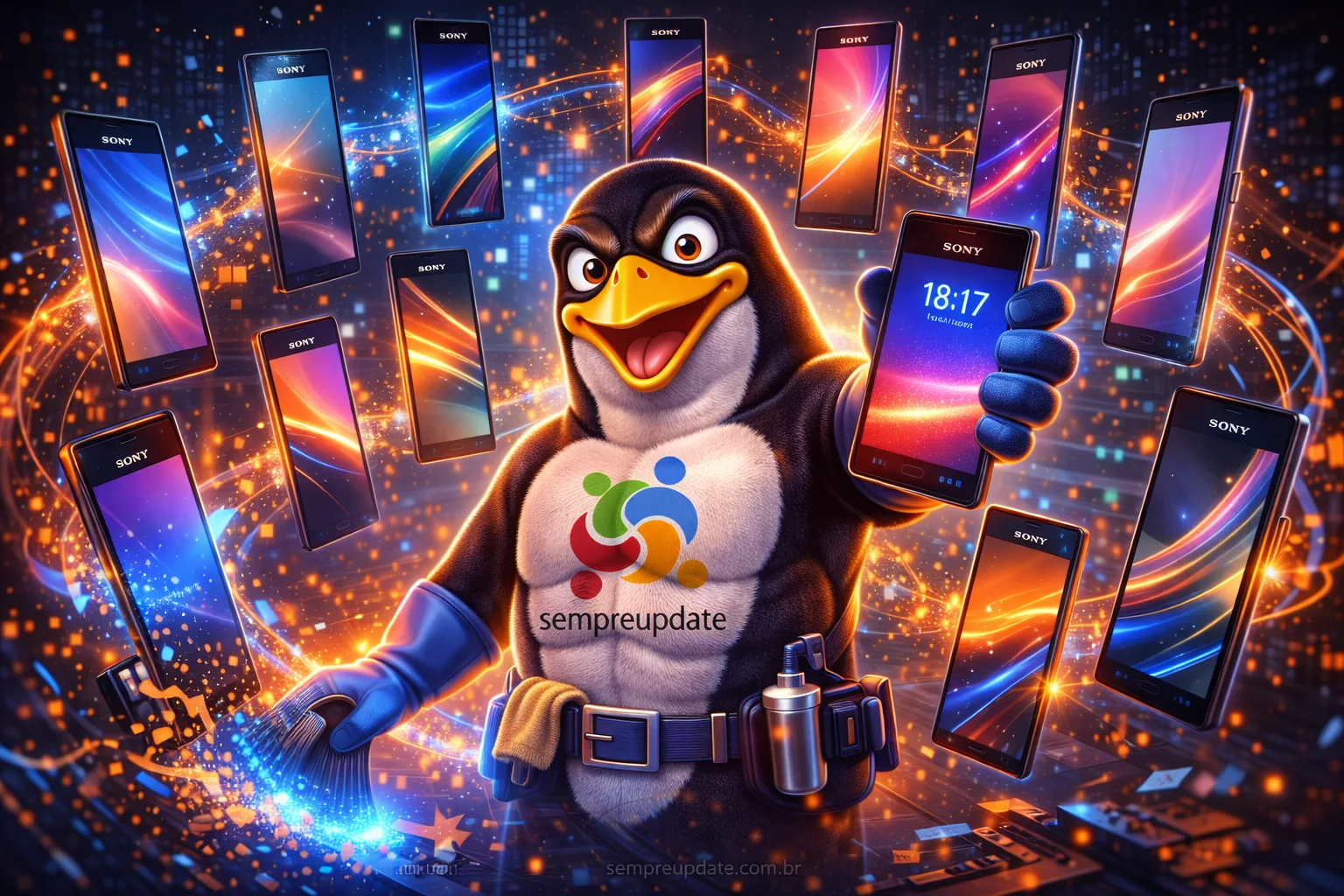 linux 7 0 rc1 sony xperia telas detalhes