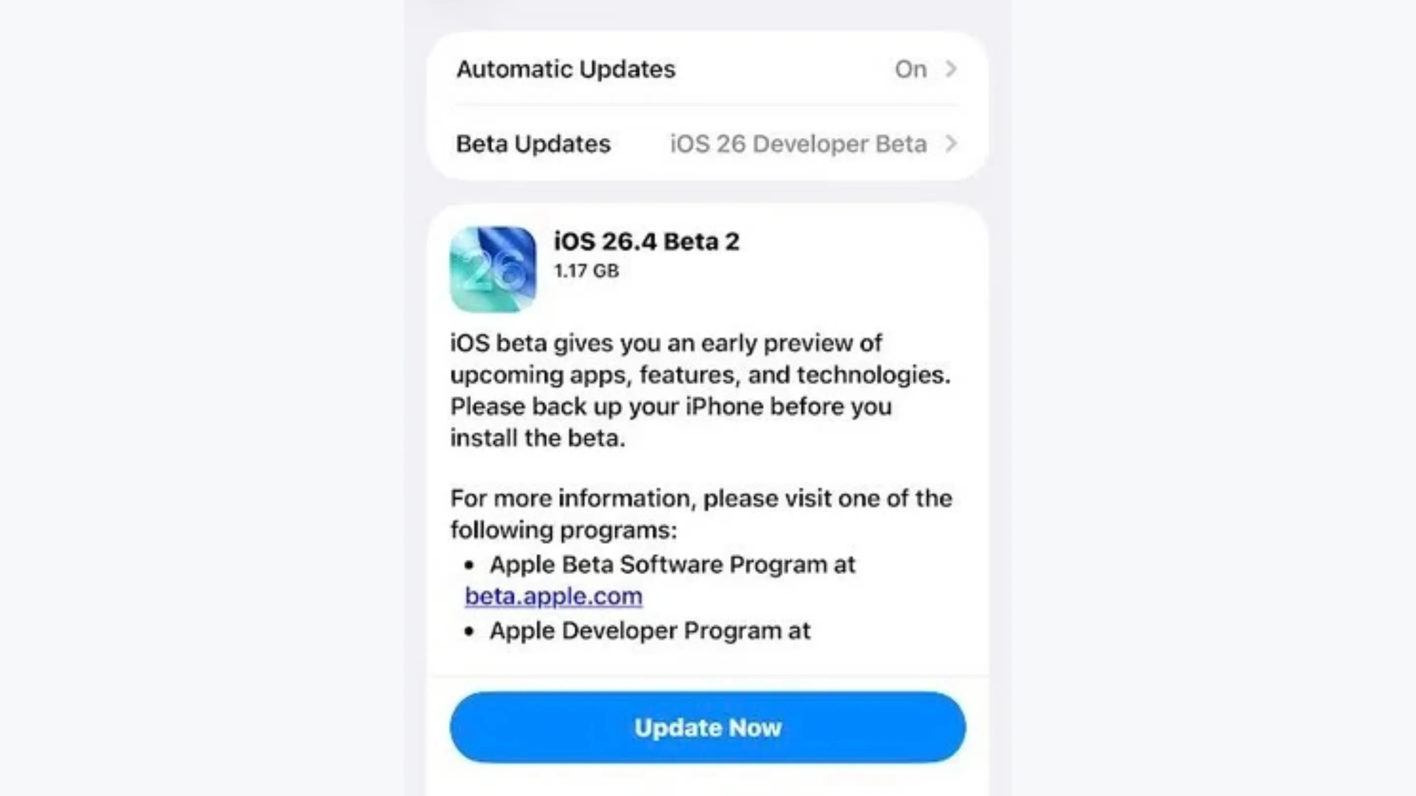 iOS 26.4 Beta 2 traz criptografia no RCS e adia nova Siri