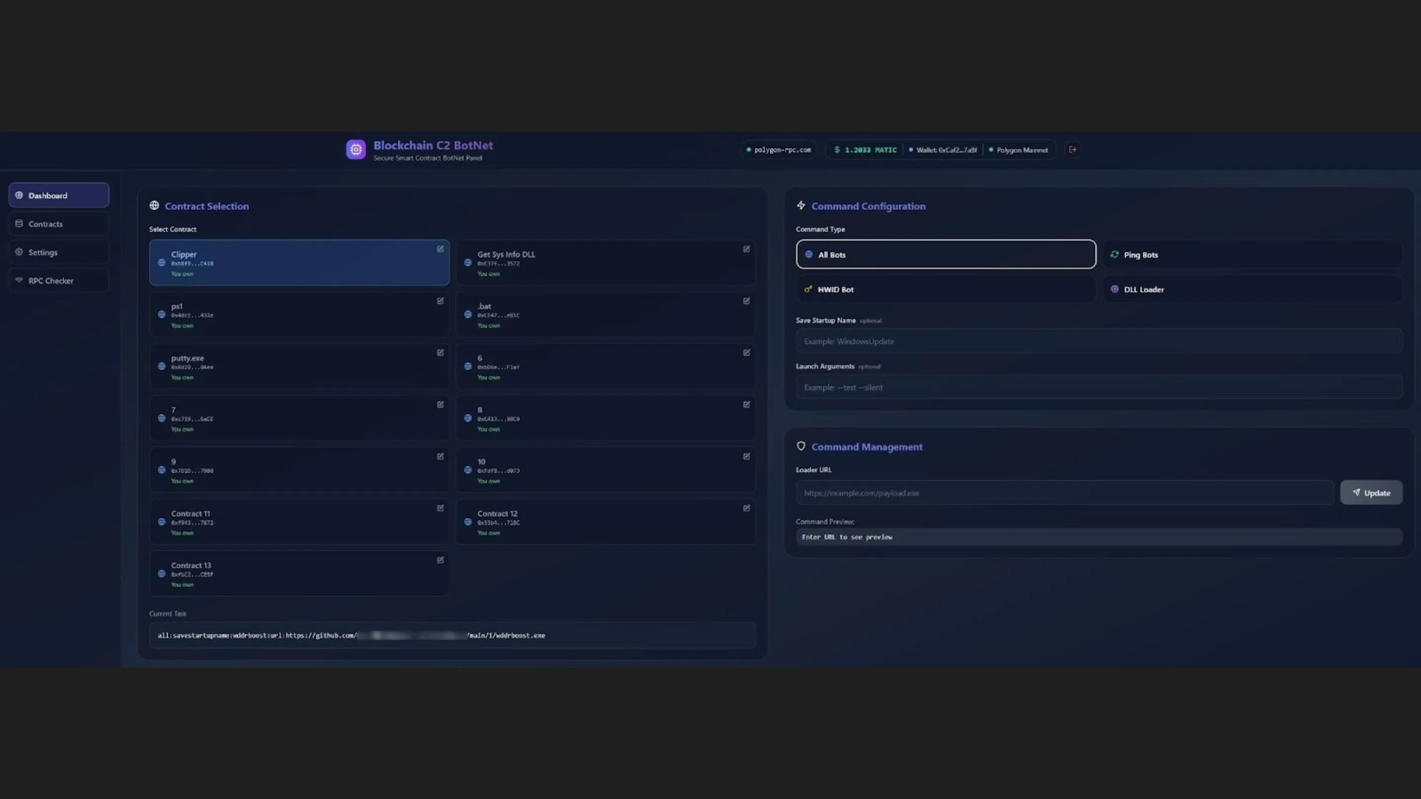 pPAbZuet aeternum c2 polygon comando controle blockchain