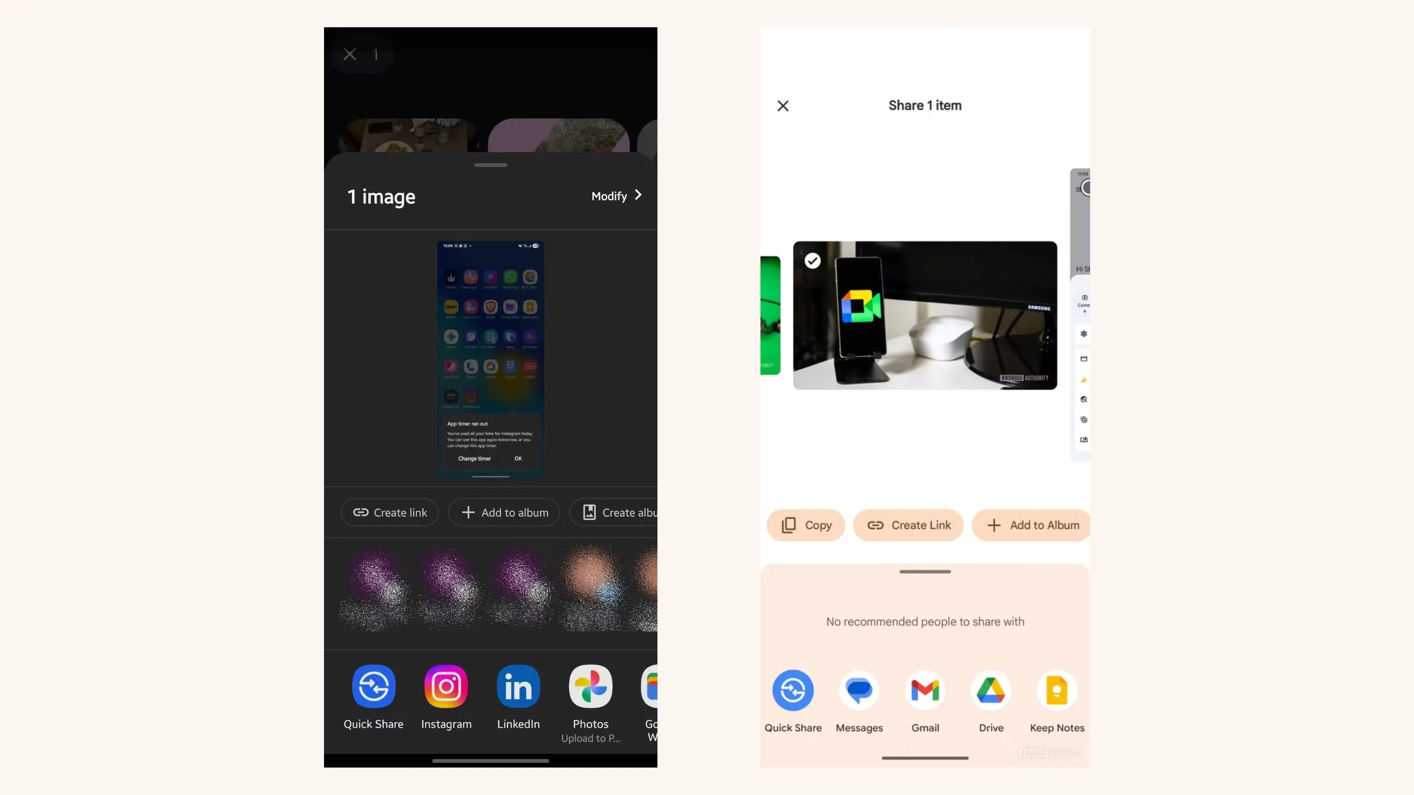 Botão copiar Google Fotos