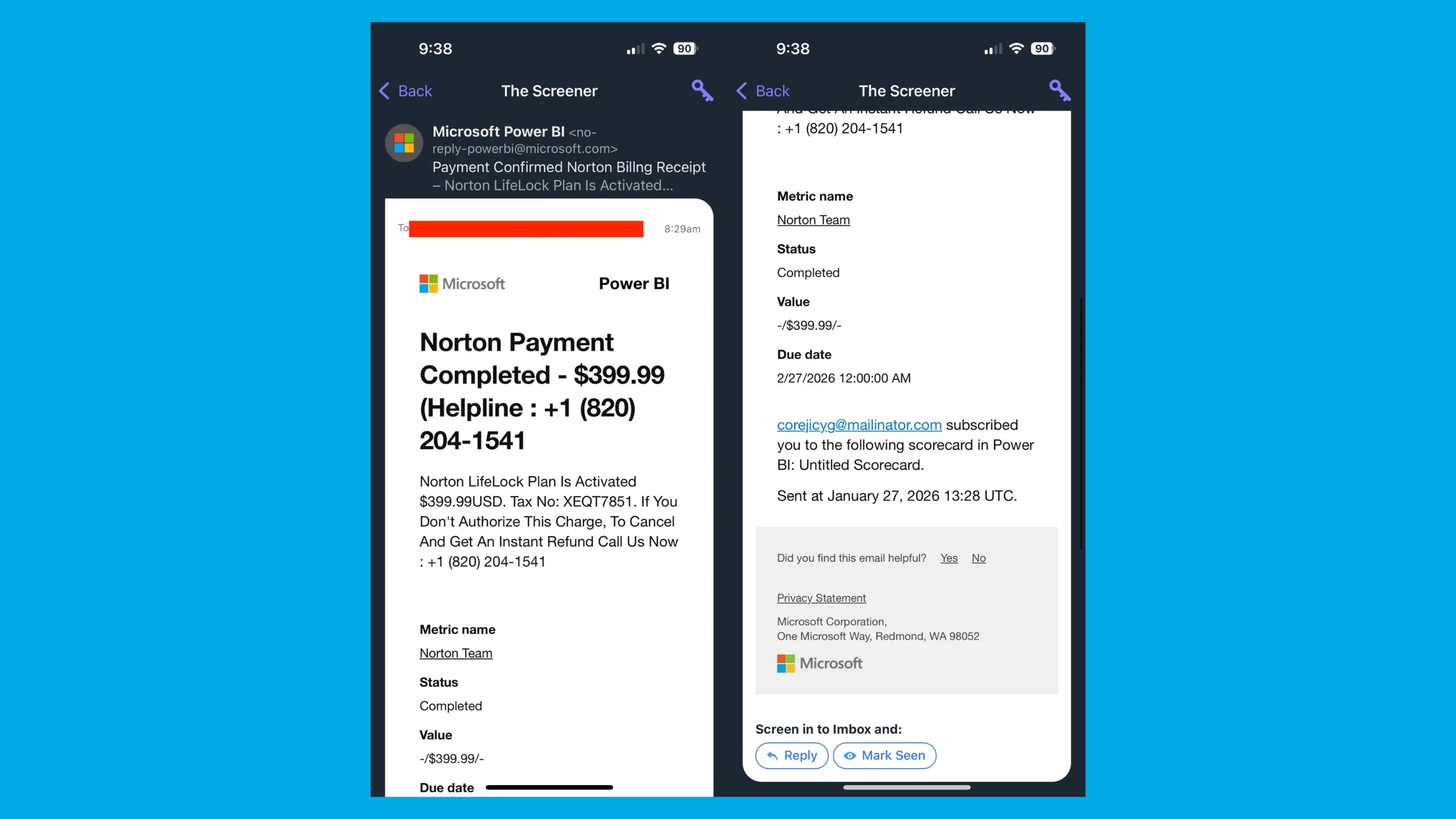 Golpe e-mail Microsoft