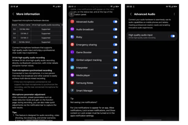 vabUp7My one ui 8 5 audio 24 bits bluetooth