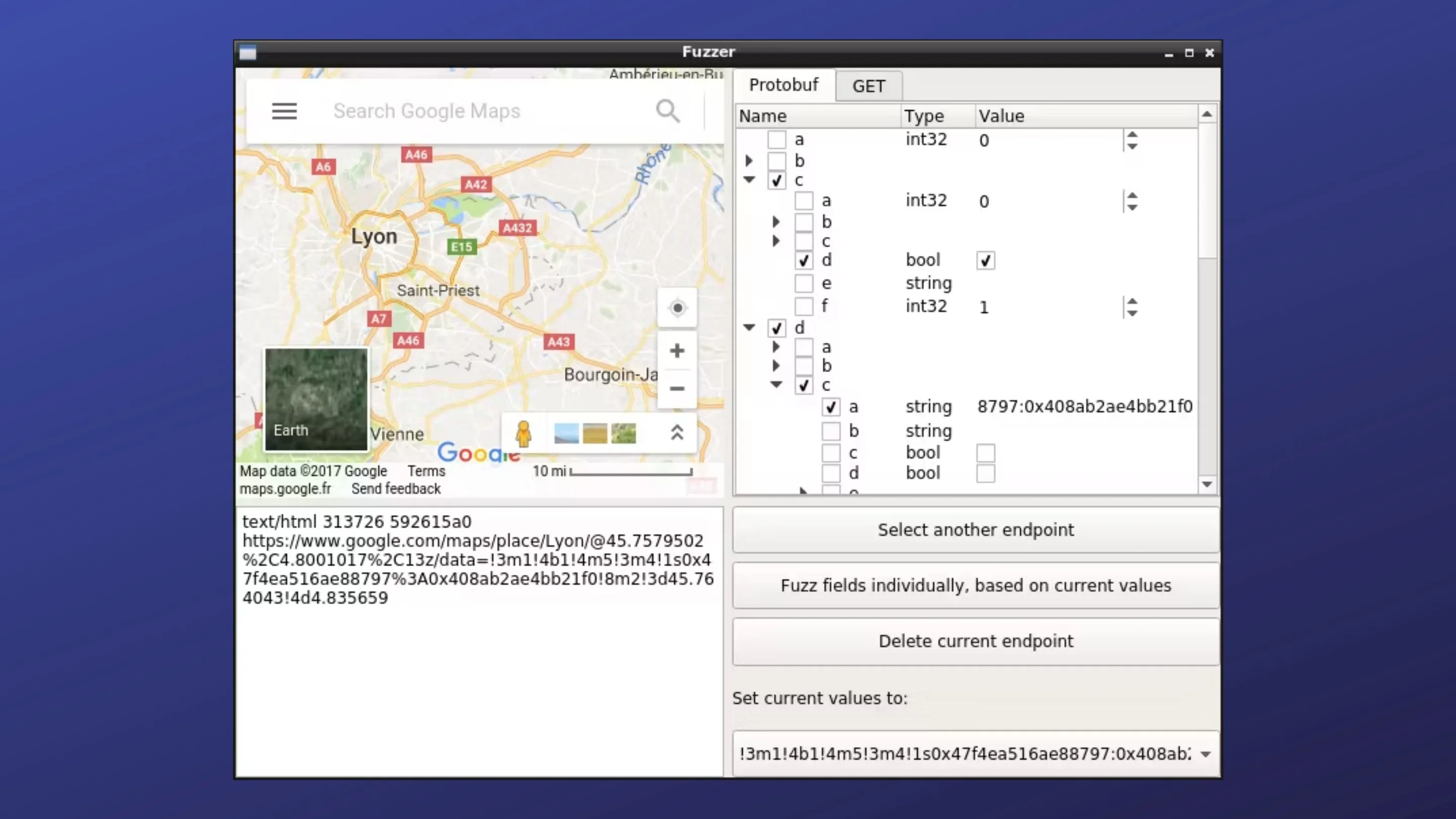 Imagem com a interface do pbtk