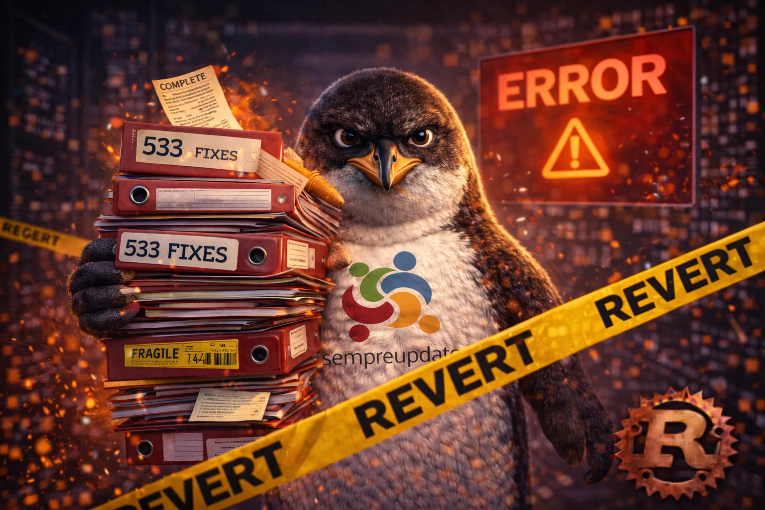 Kernel Linux 6.1.165 recebe megapacote com 533 correções, mas falha técnica exige recuo dos mantenedores