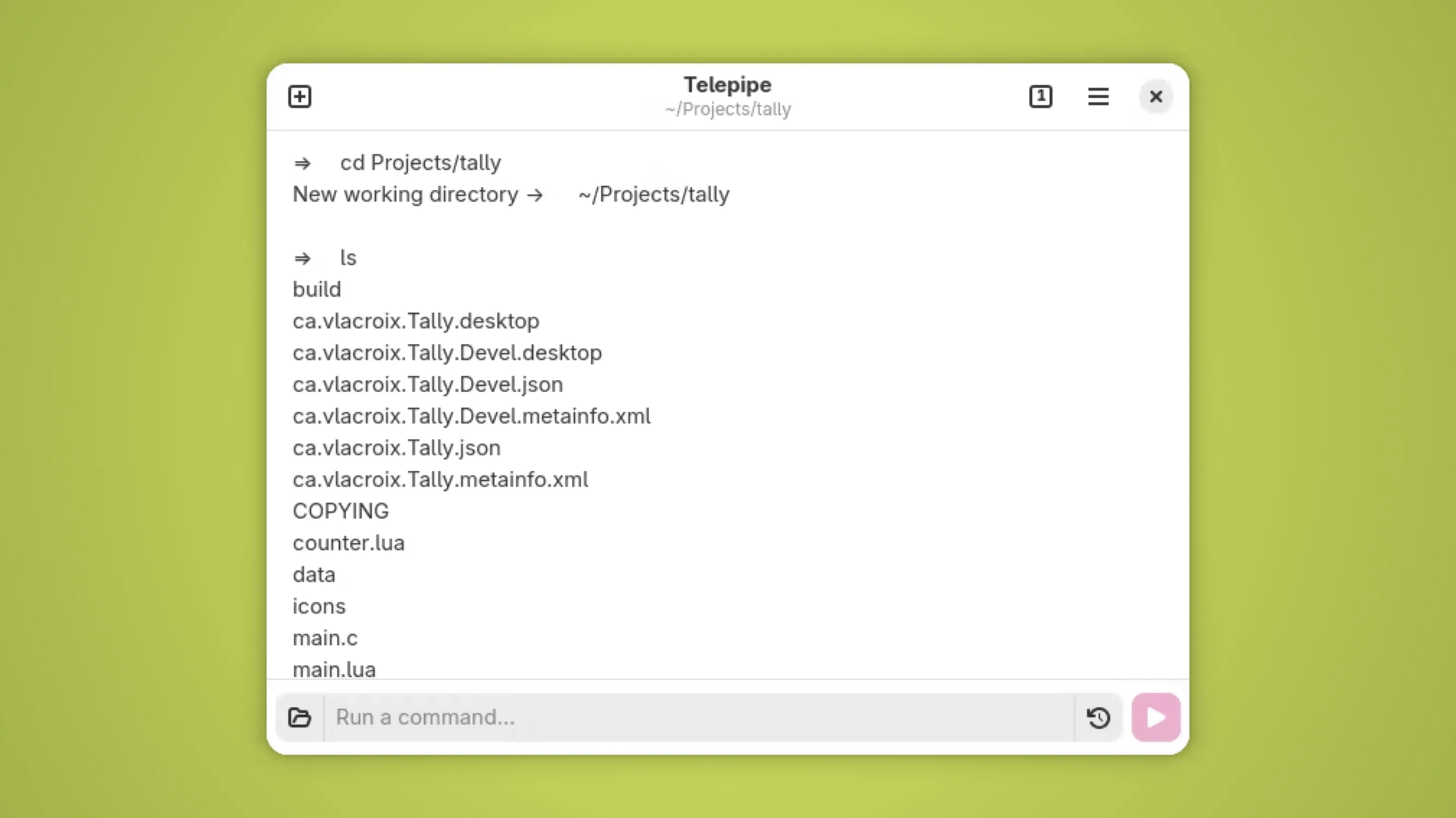 Imagem com a interface do TelePipe