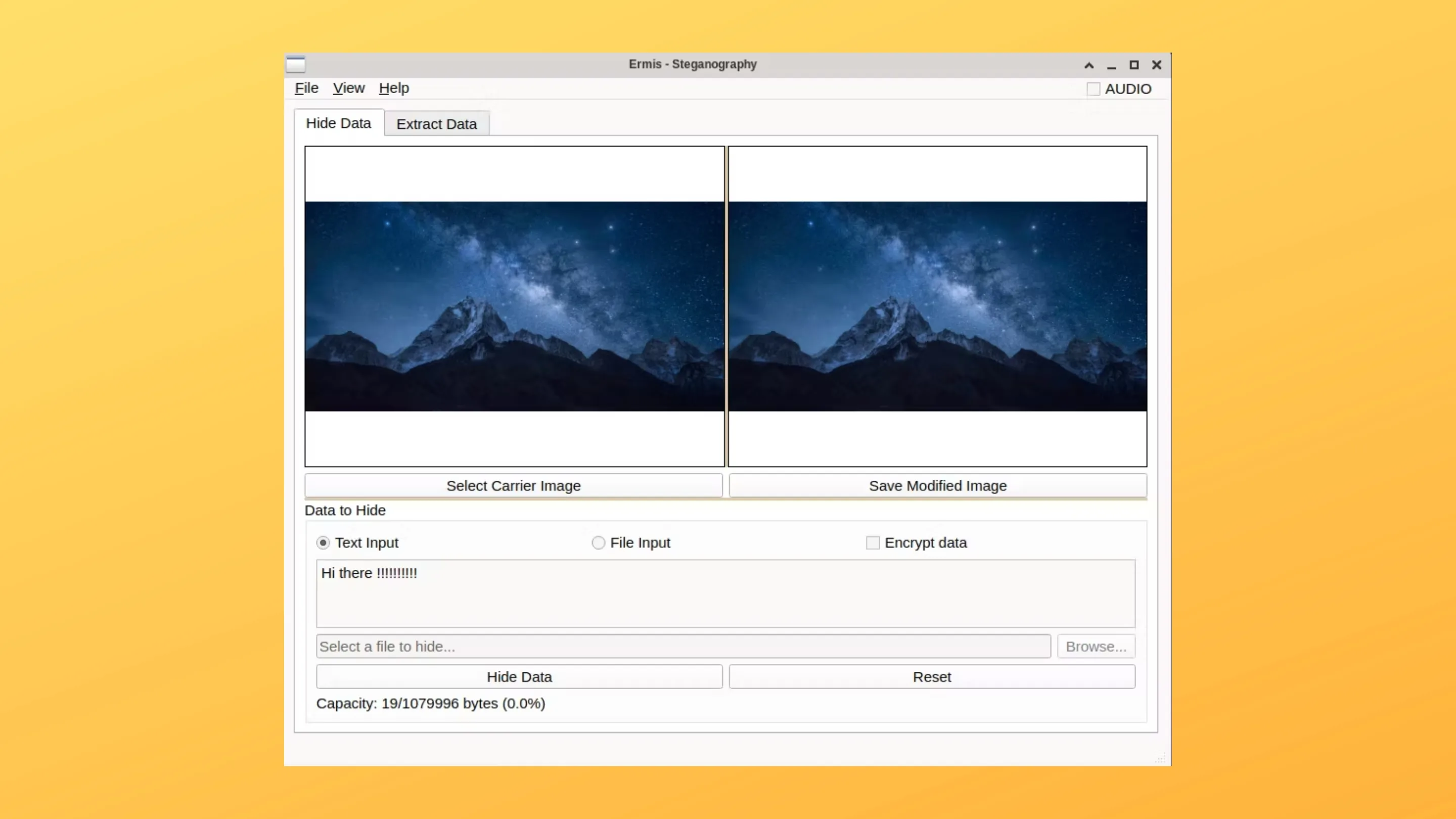 Imagem com a interface do Ermis
