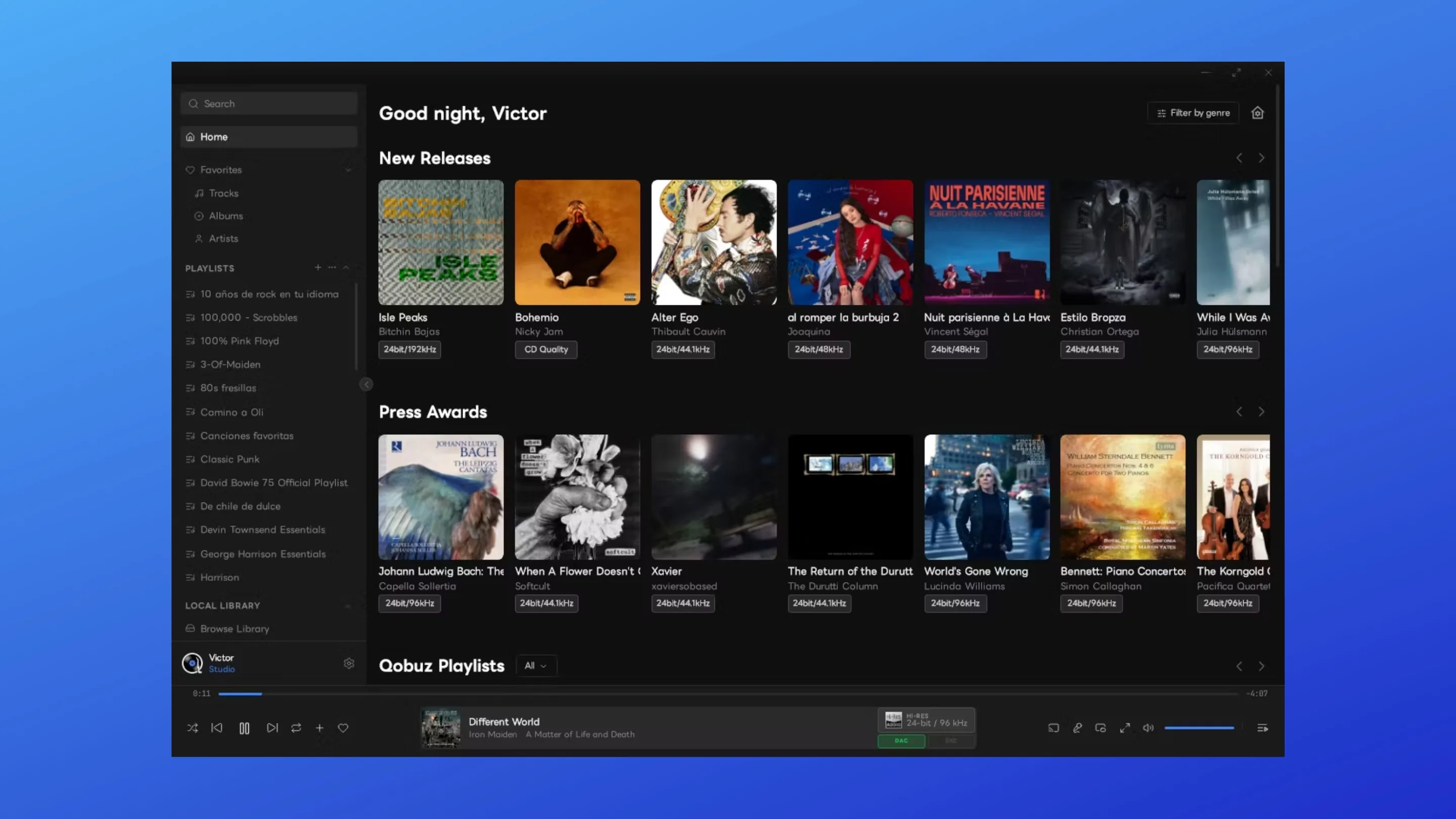 Imagem com a interface do QBZ
