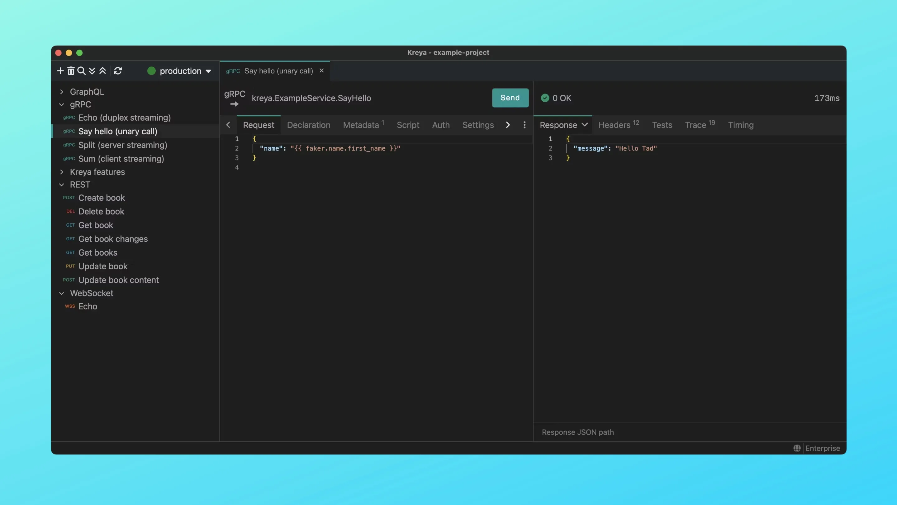 Imagem com a interface do Kreya