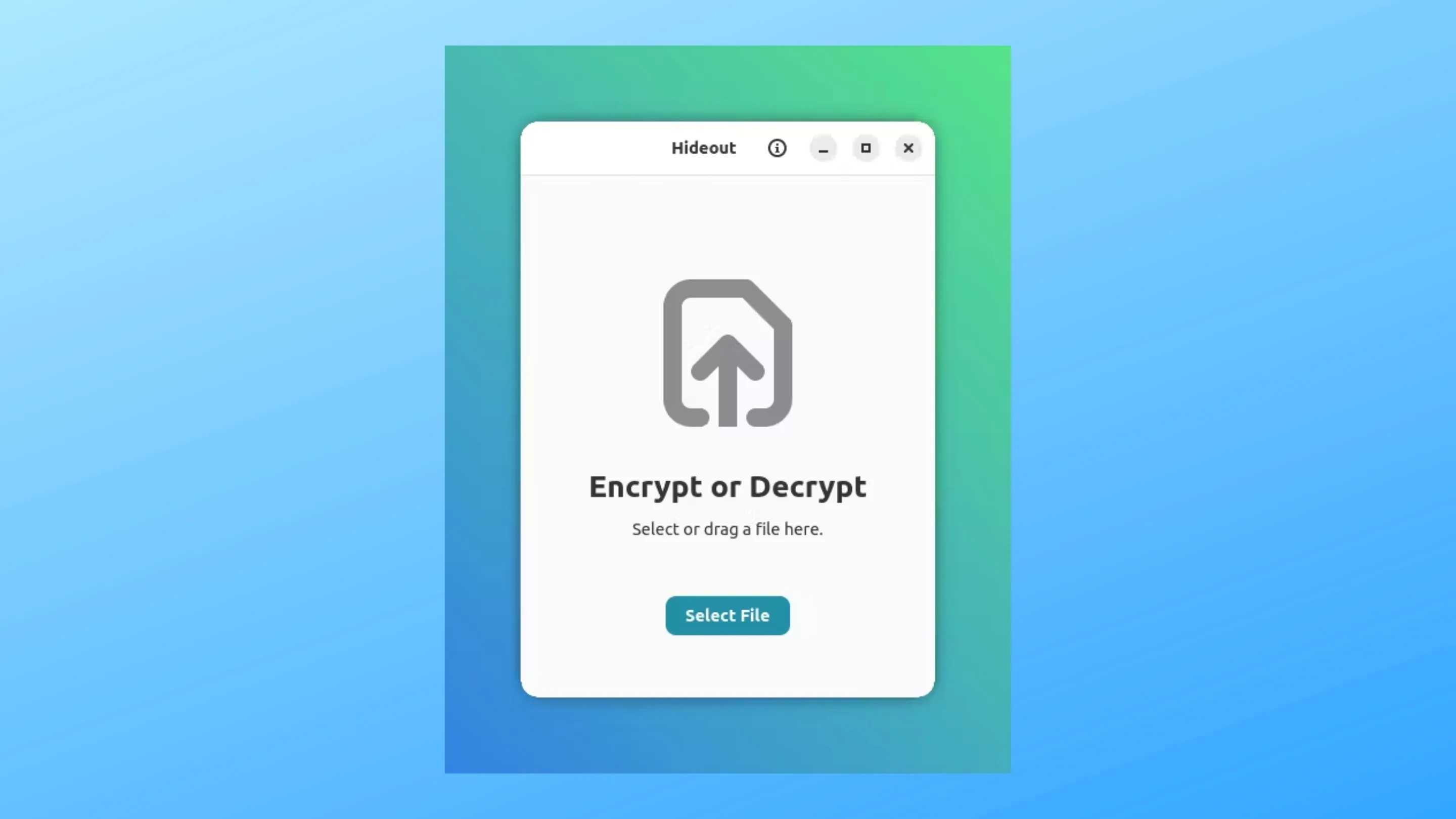 Instale o Hideout, um app de criptografia, no Ubuntu, Fedora, Debian e outras distribuições Linux com Flatpak 2 Imagem com a interface do Hideout