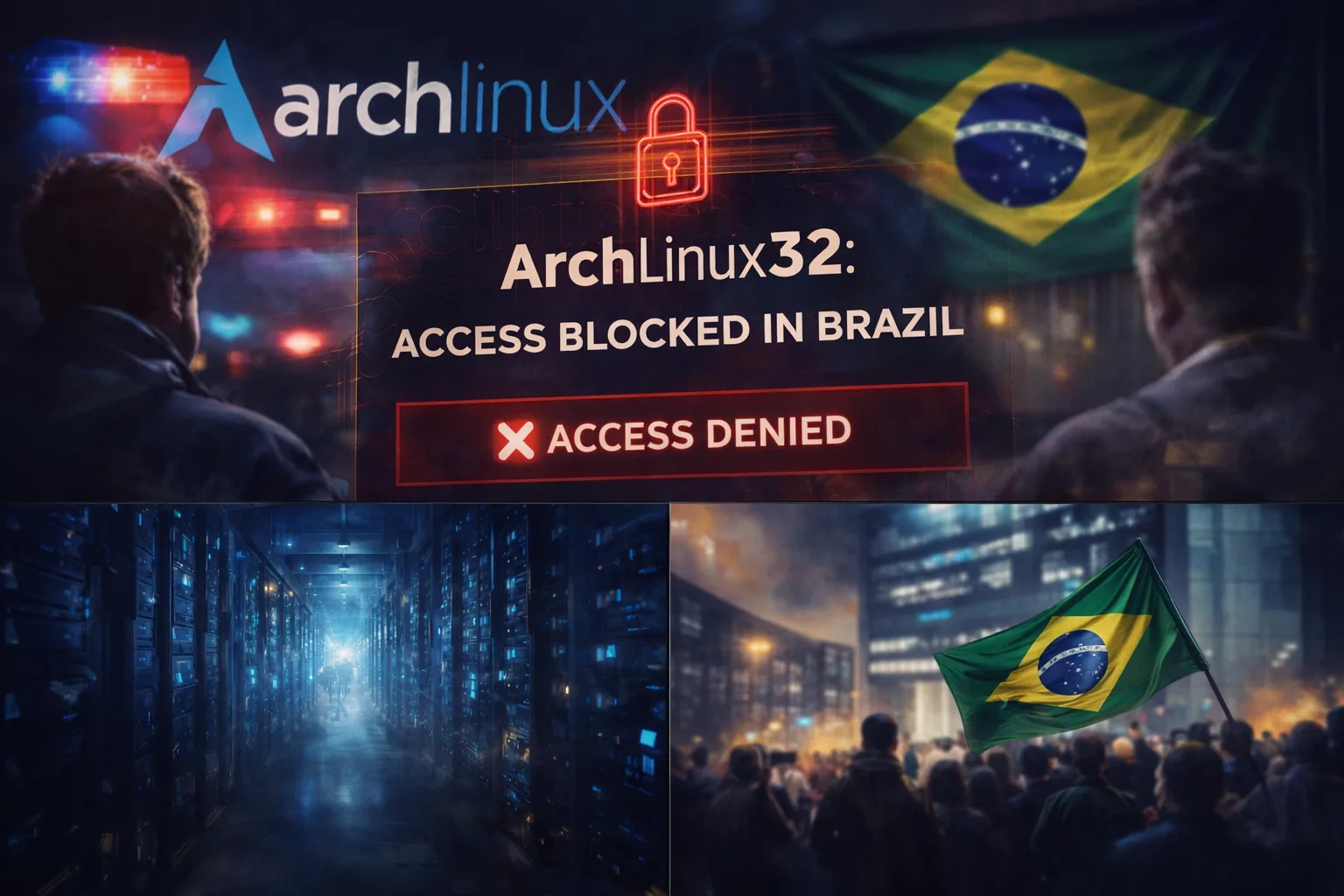 archlinux32 bloqueio brasil leis digitais