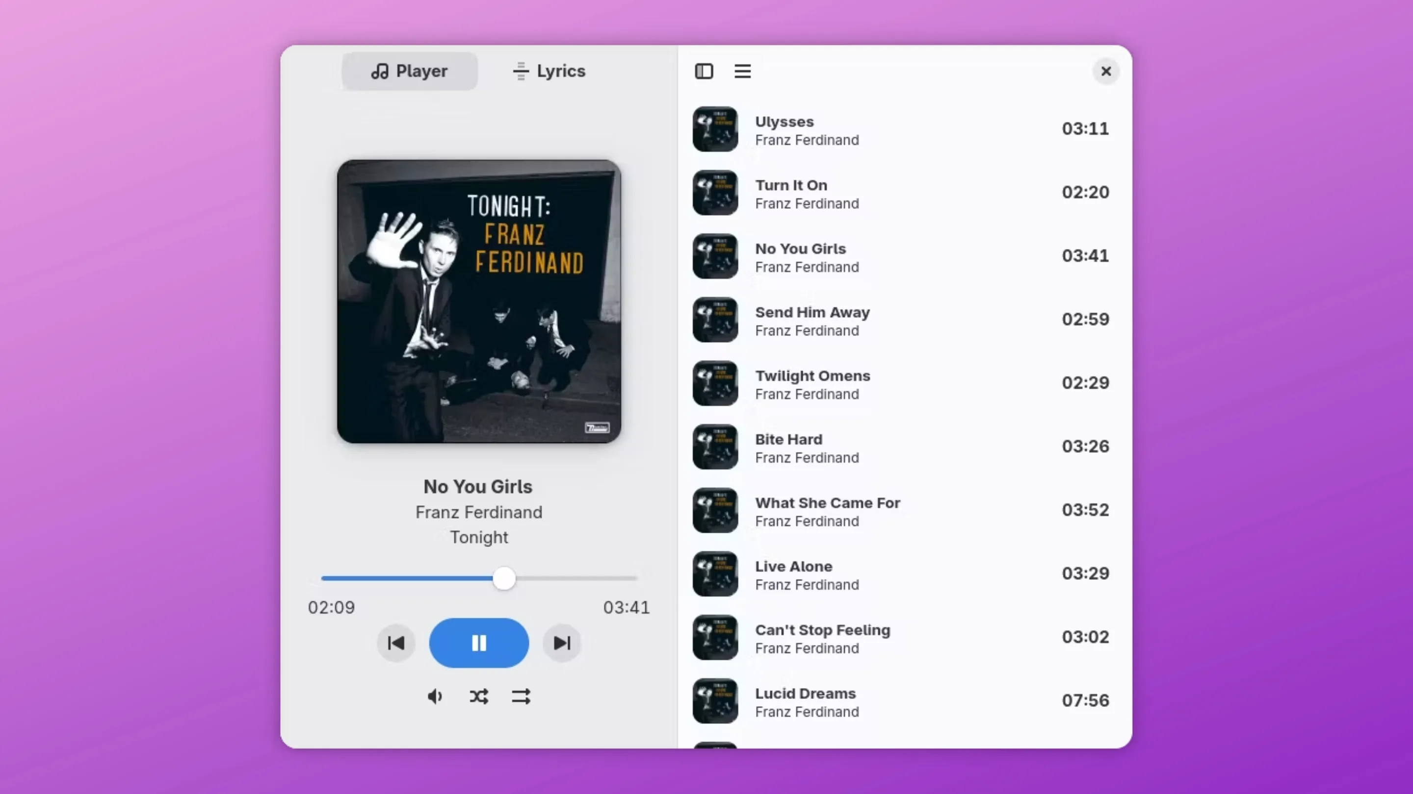Imagem com a interface do Vinyl