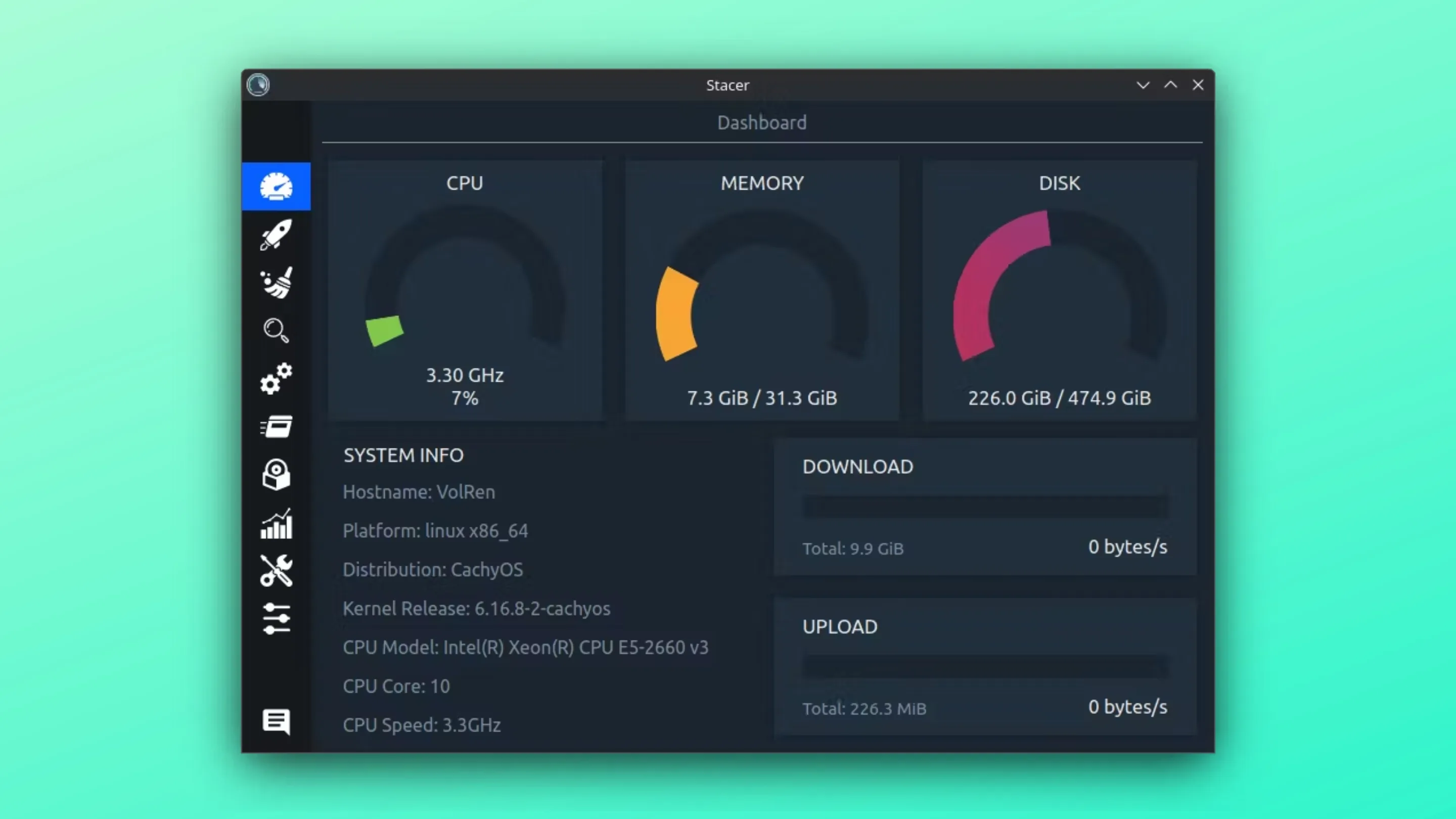 Imagem com a interface do Acters