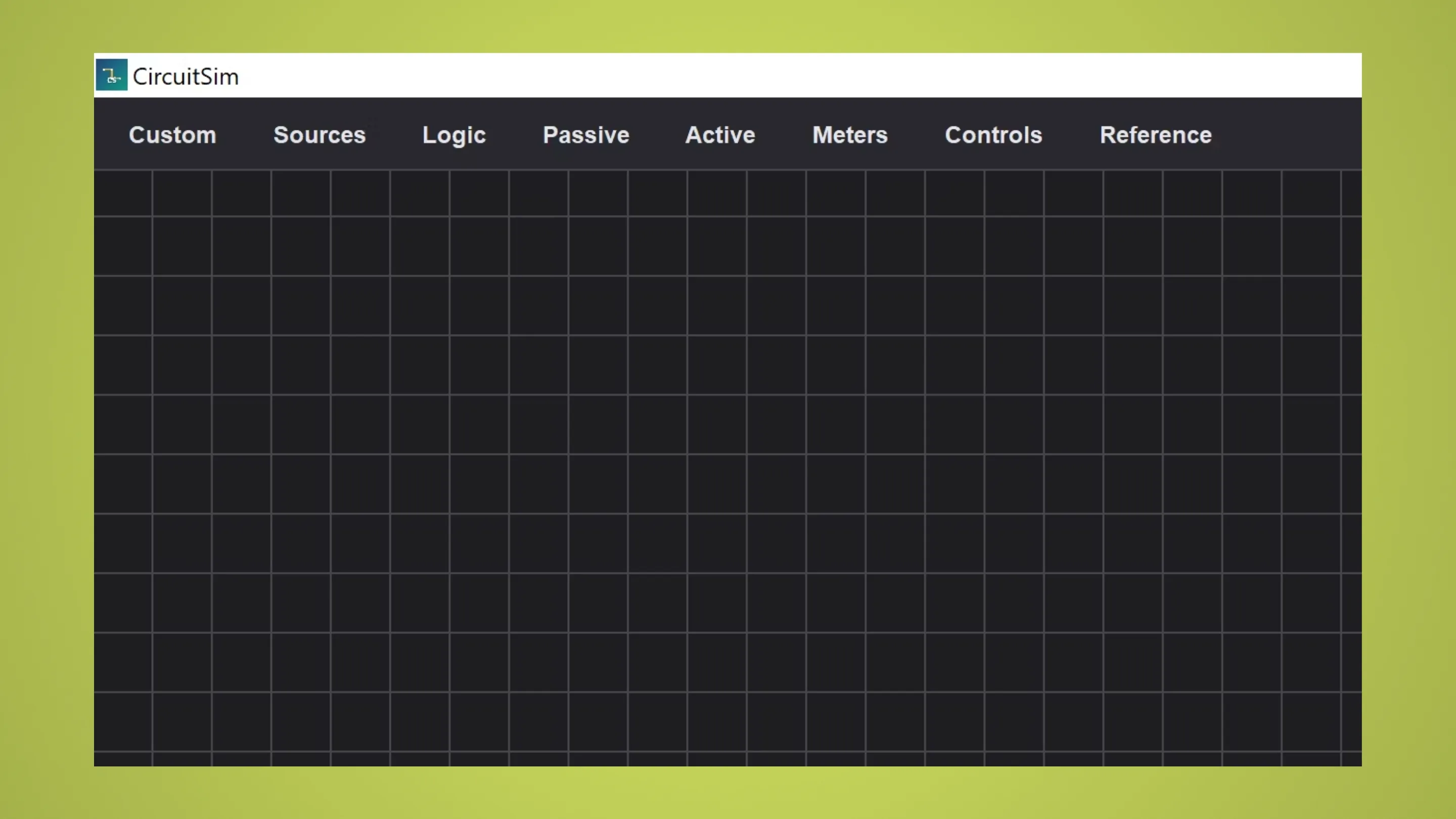 Imagem com a interface do Circuitsim