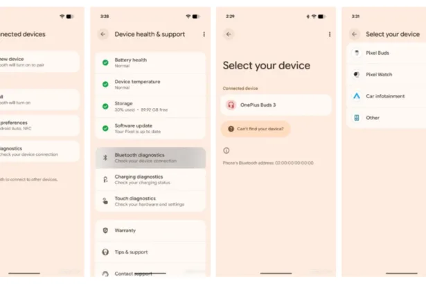 v8kHRxZo diagnostico bluetooth pixel google