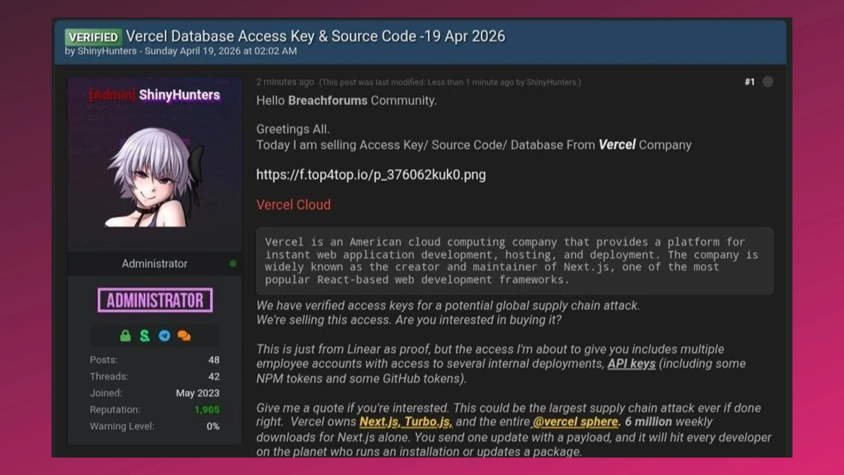 5158G1ej invasao vazamento dados shinyhunters
