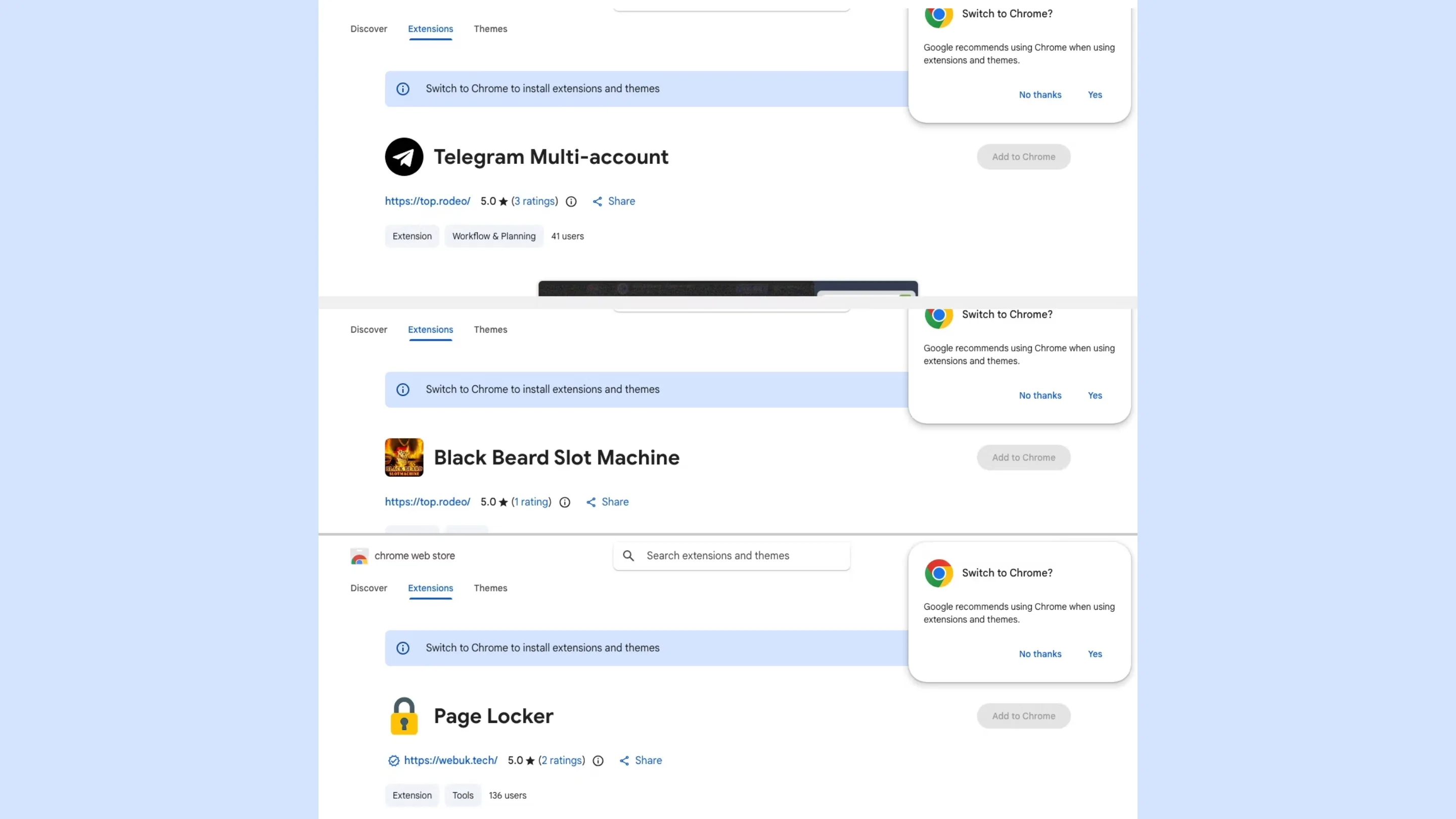 108 extensões maliciosas do Chrome roubam dados do Google e Telegram 2 7qf8NQE1 extensoes maliciosas chrome roubam dados google telegram